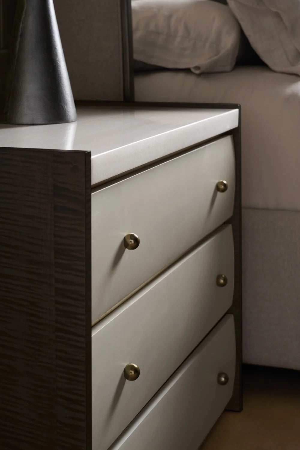 Luxury Modern Avignon 3-Drawer Nightstand European Style for Villa