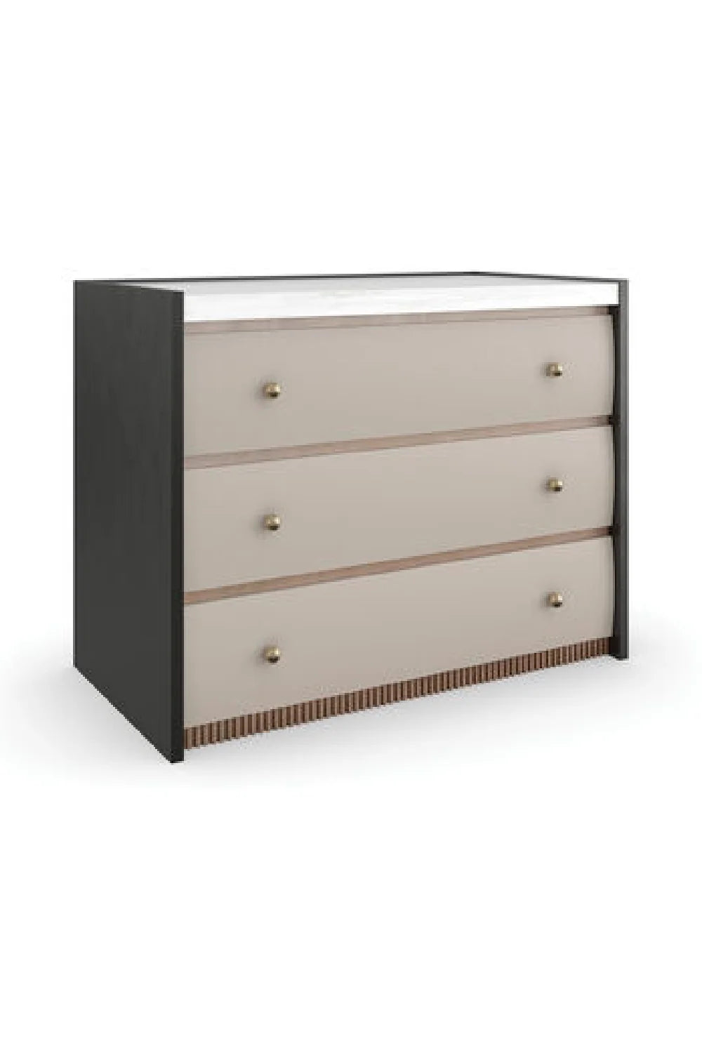 Luxury Modern Avignon 3-Drawer Nightstand European Style for Villa