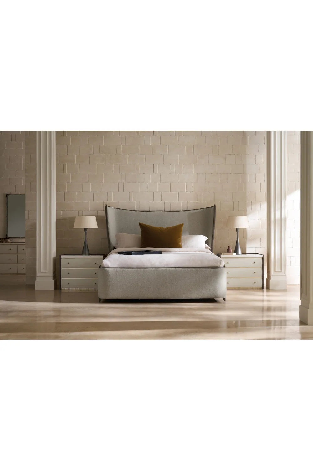 Luxury Modern Avignon 3-Drawer Nightstand European Style for Villa