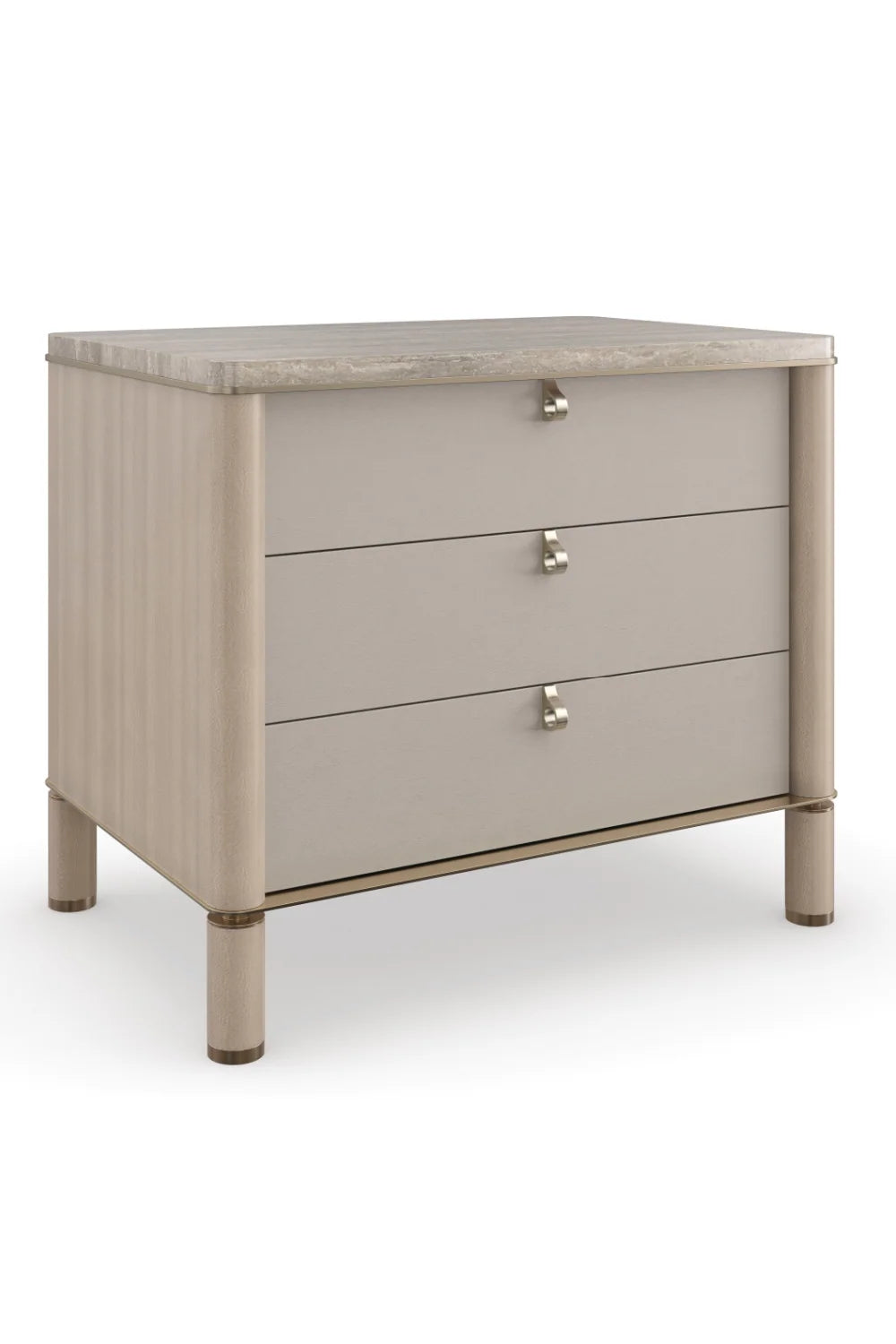 Luxury Modern Balance 3-Drawer Nightstand European Style for Villa