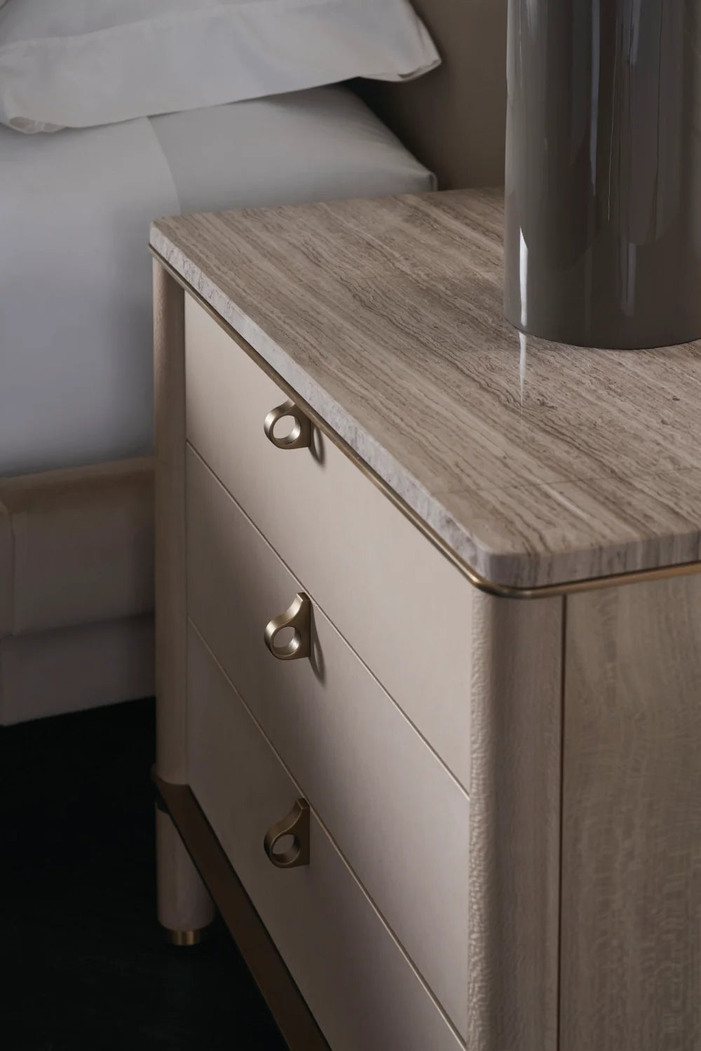 Luxury Modern Balance 3-Drawer Nightstand European Style for Villa