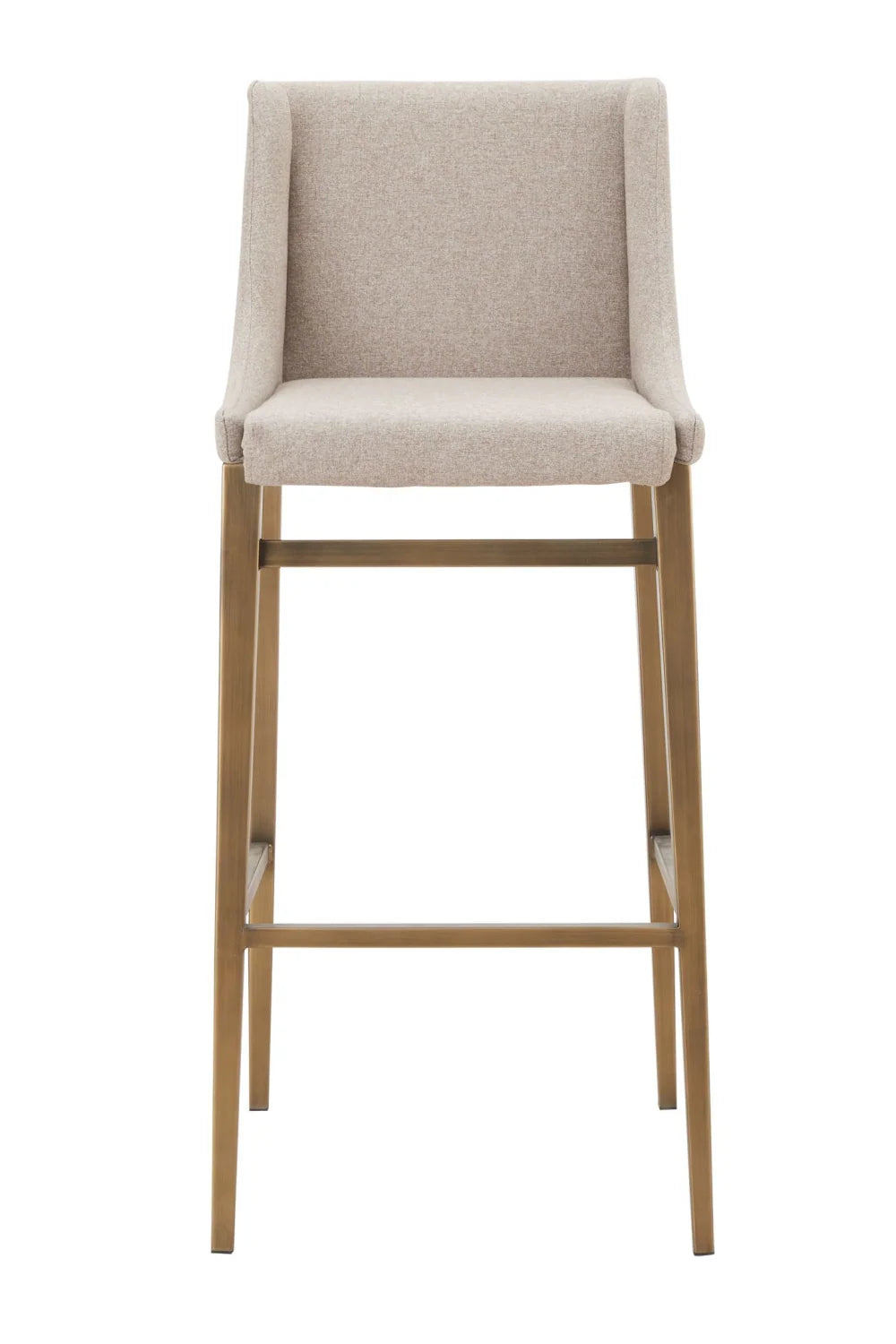 Luxury Modern Beige Fabric Bar Stool European Style for Villa