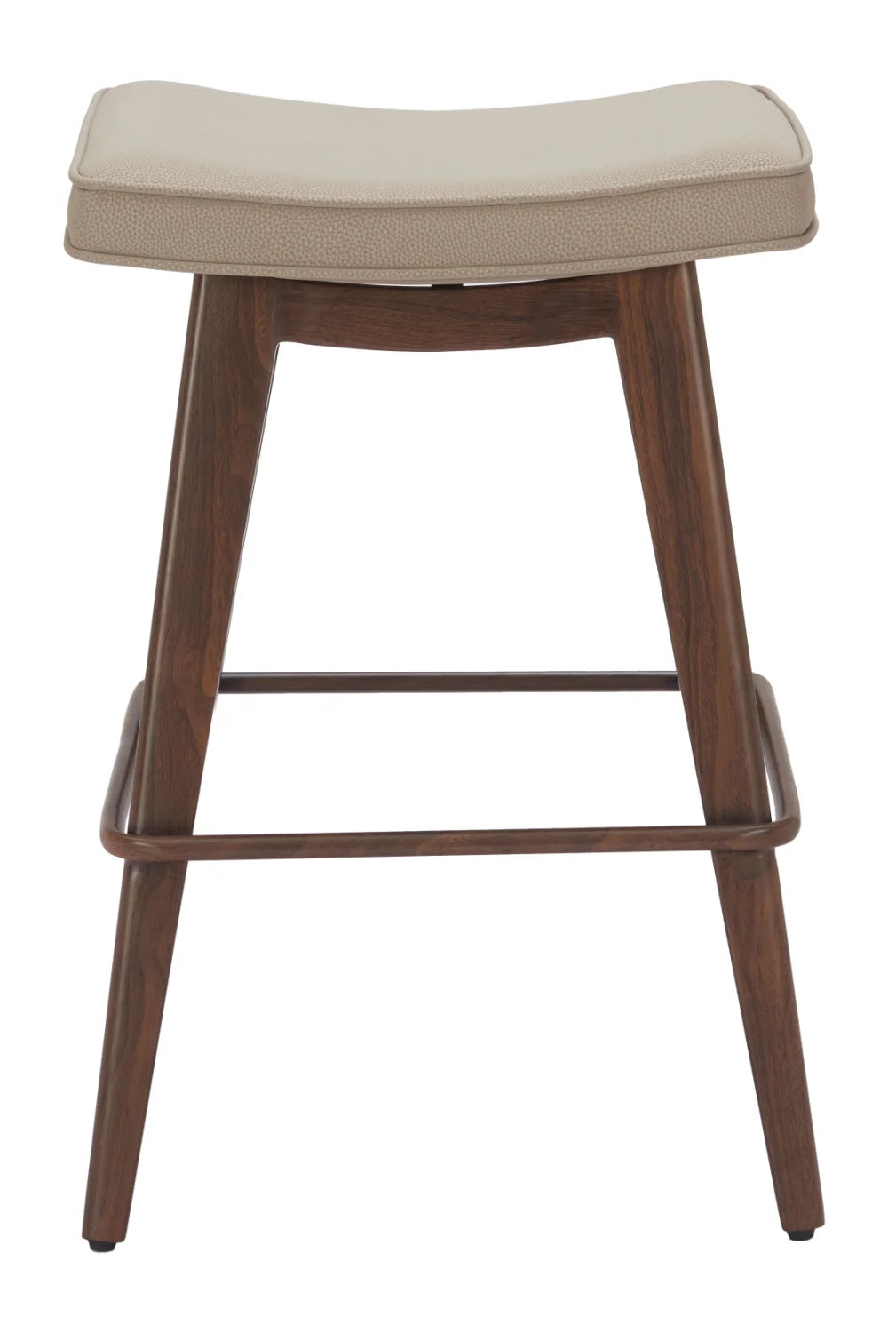 Luxury Modern Beige Leather Counter Stool European Style for Villa