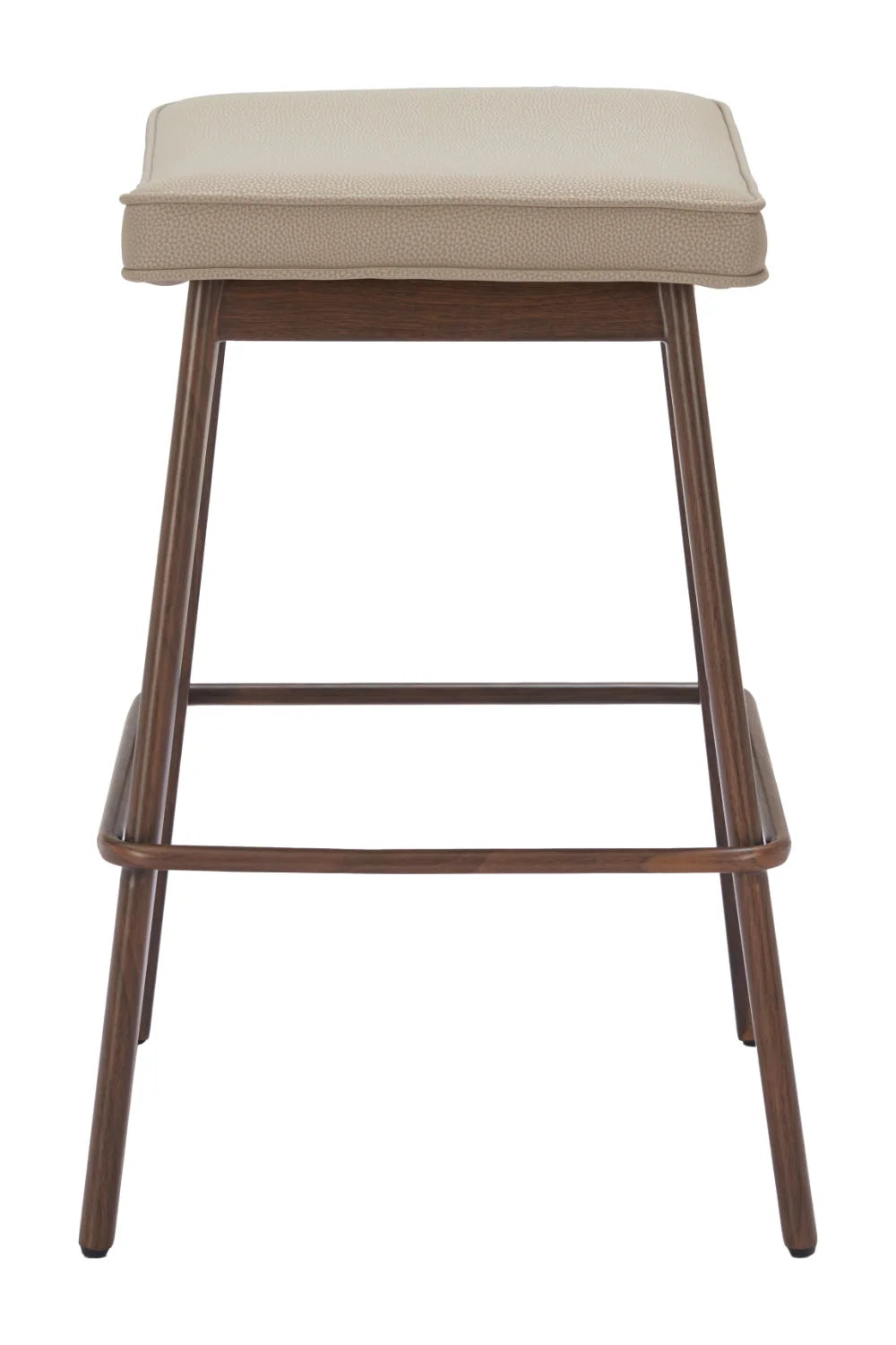 Luxury Modern Beige Leather Counter Stool European Style for Villa