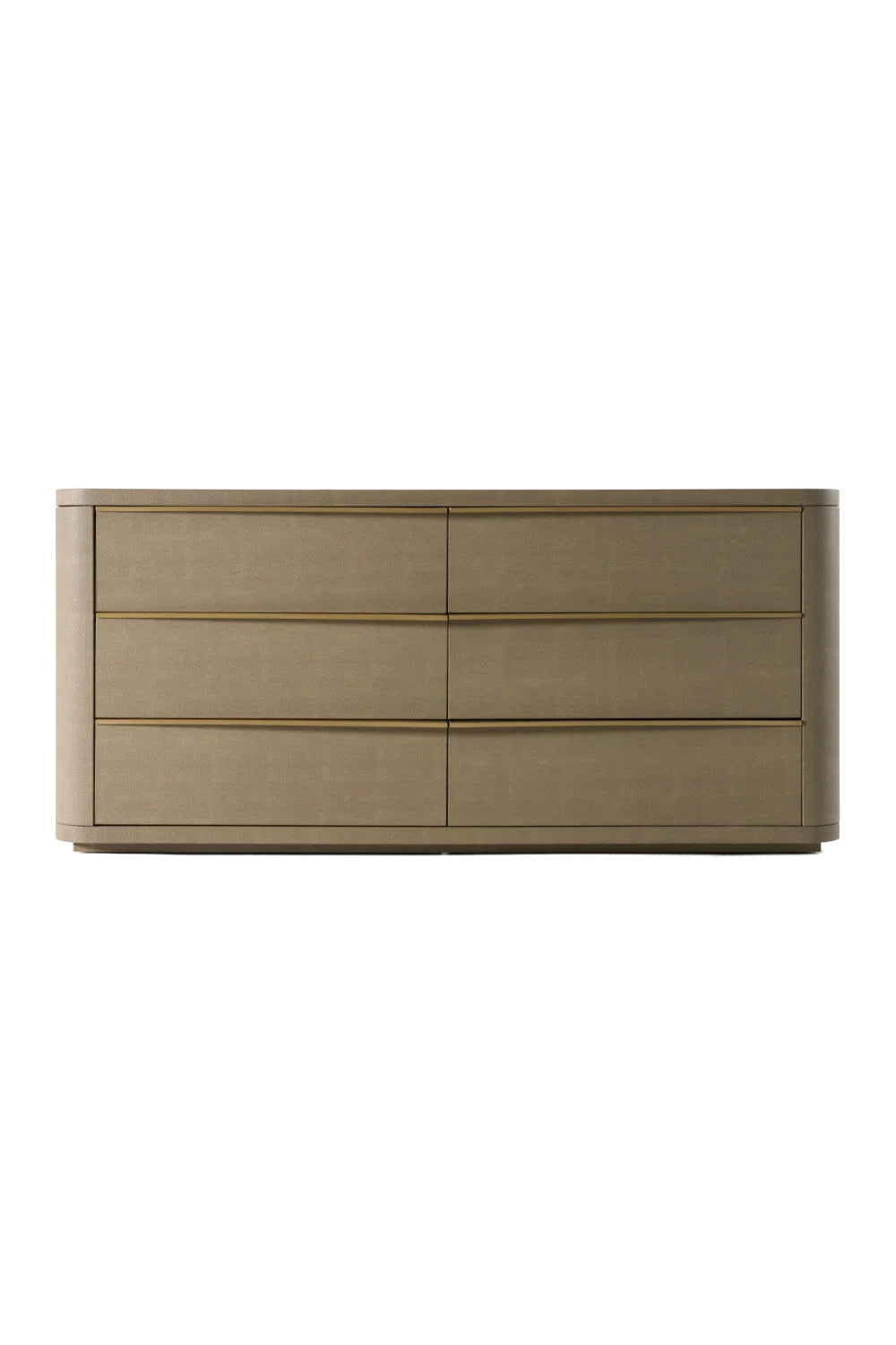 Luxury Modern Beige Shagreen Dresser European Style for Villa
