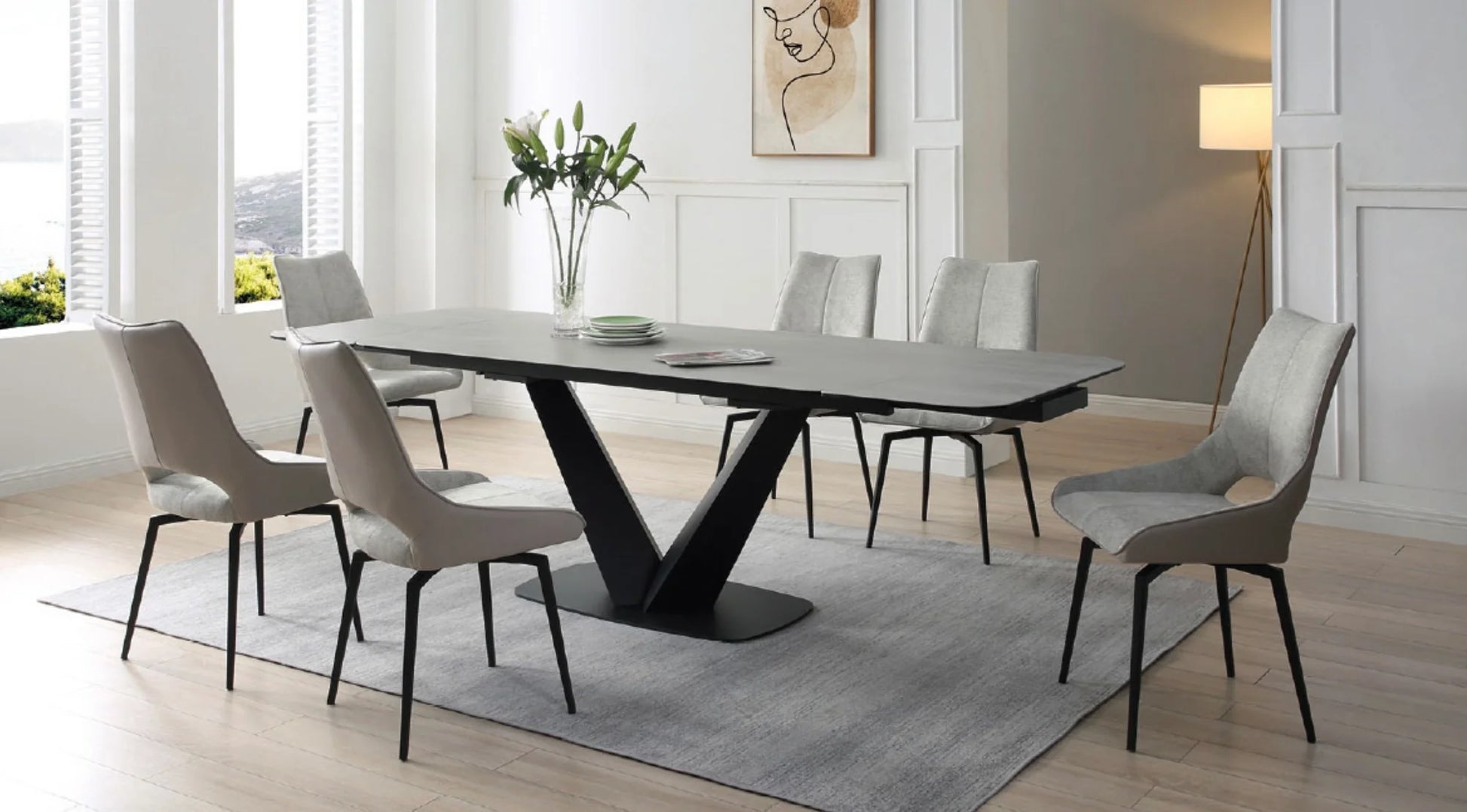 Luxury Modern Bella Nova Dining Set European Style for Villa