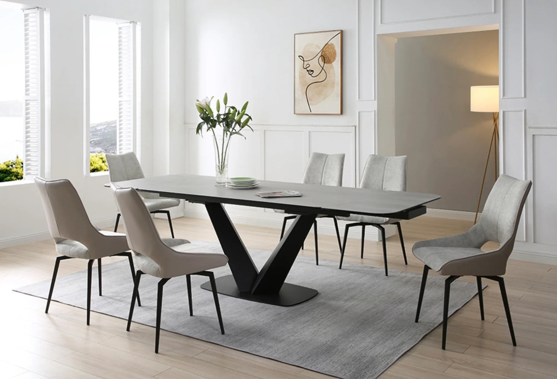 Luxury Modern Bella Nova Dining Set European Style for Villa