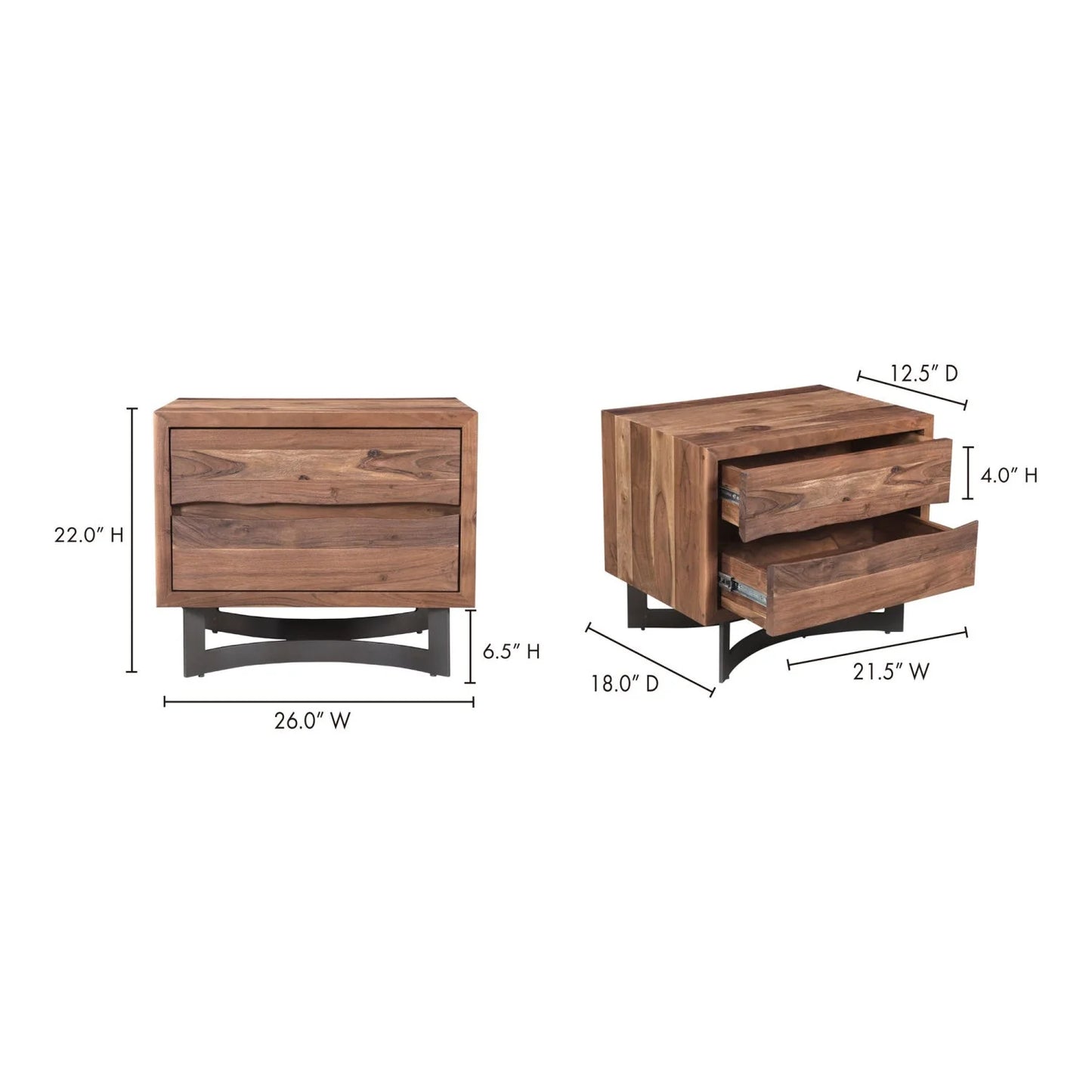Luxury Modern Bent Nightstand European Style for Villa