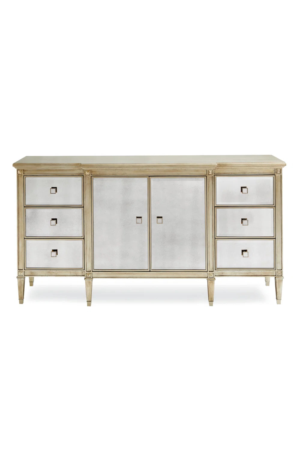 Luxury Modern Bevelled Mirror Dresser European Style for Villa