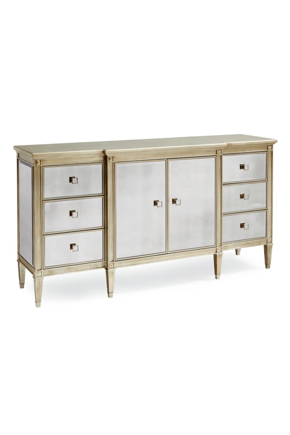 Luxury Modern Bevelled Mirror Dresser European Style for Villa