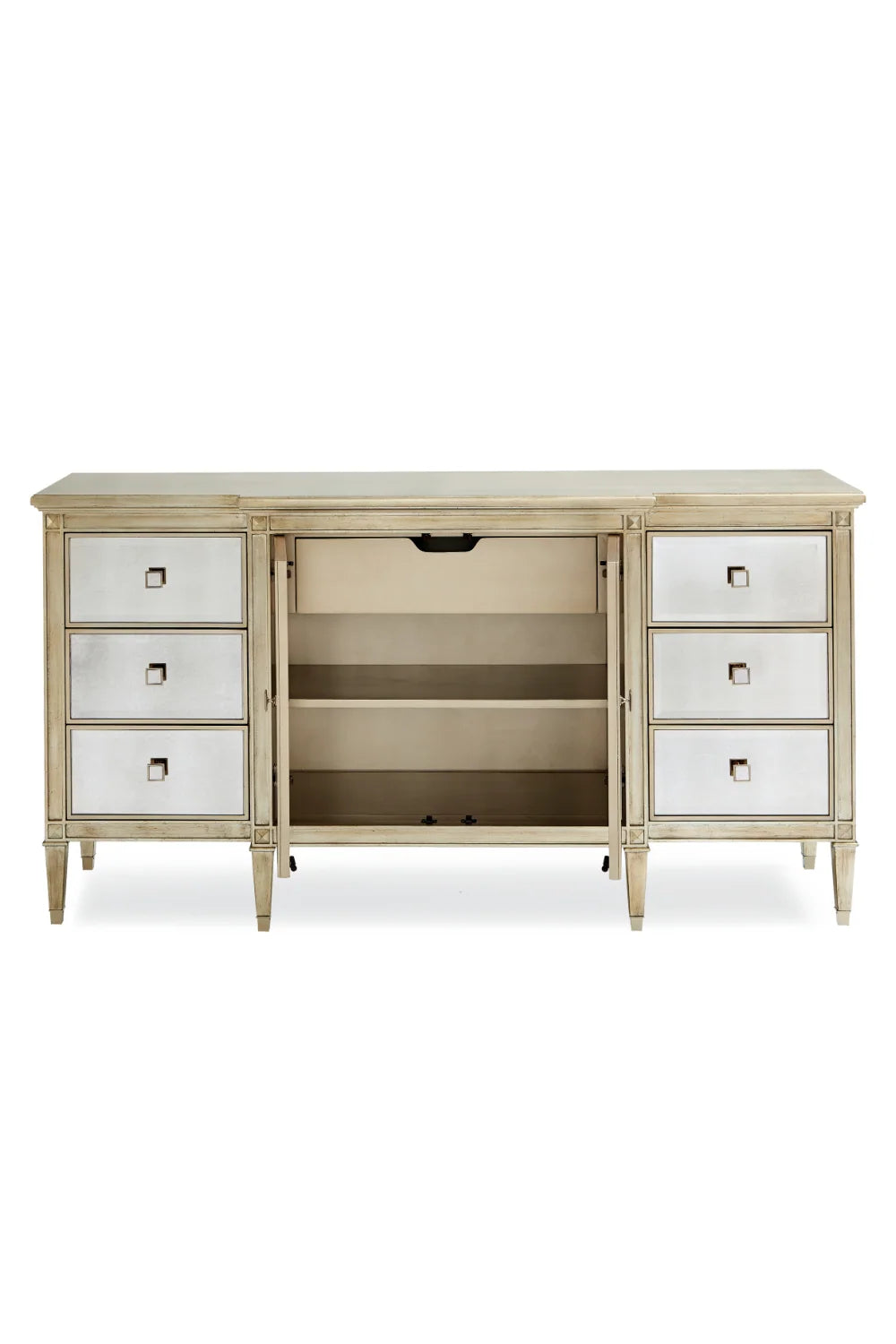 Luxury Modern Bevelled Mirror Dresser European Style for Villa