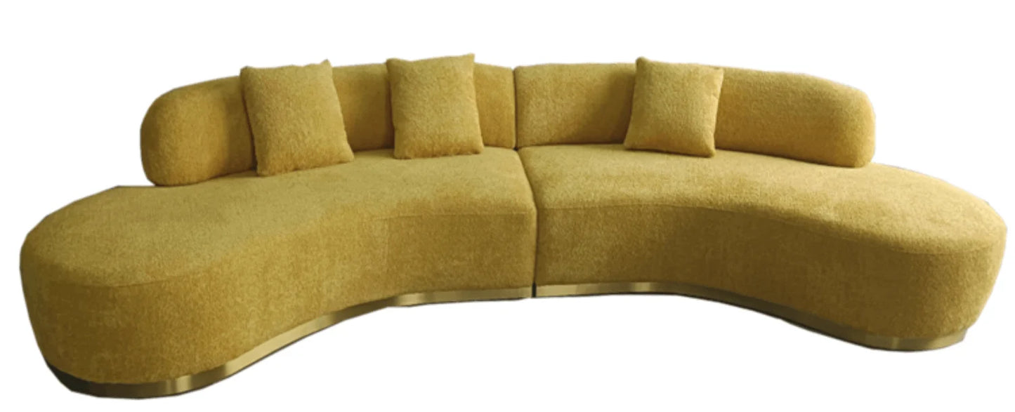 Luxury Modern Bexley Semi Round Sofa European Style for Villa