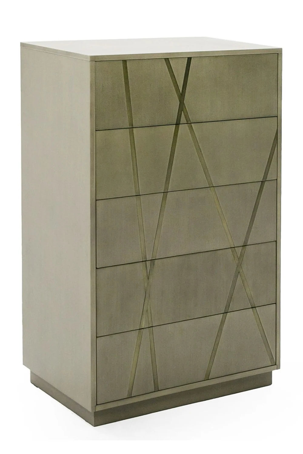 Luxury Modern Birch Veneer 5-Drawer Chest European Style for Villa