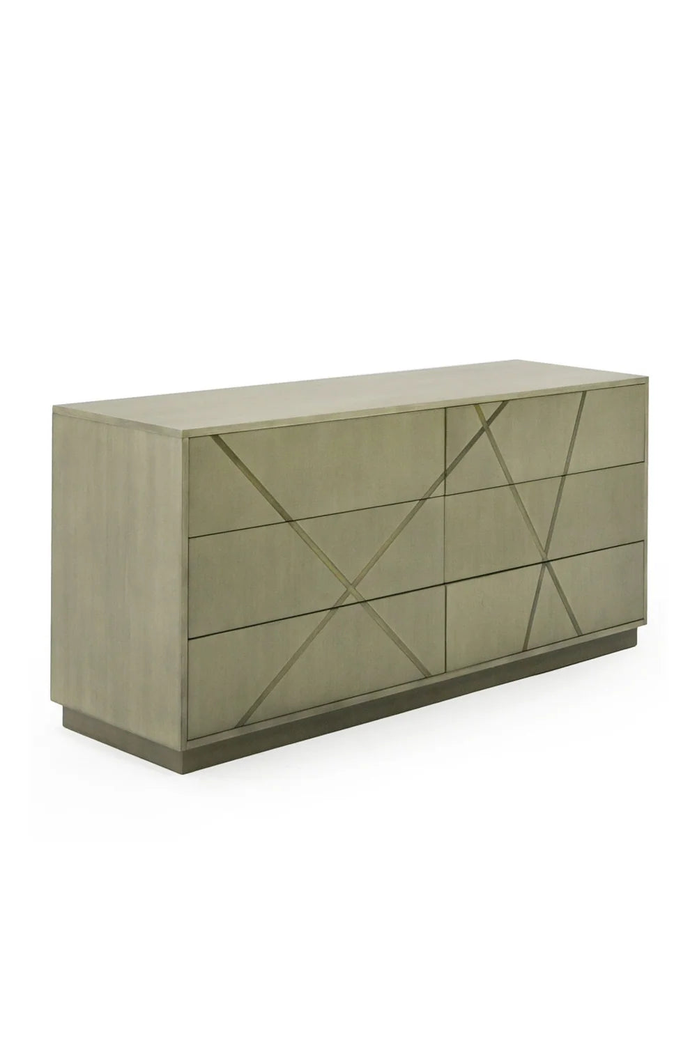 Luxury Modern Birch Veneer 6-Drawer Dresser European Style for Villa
