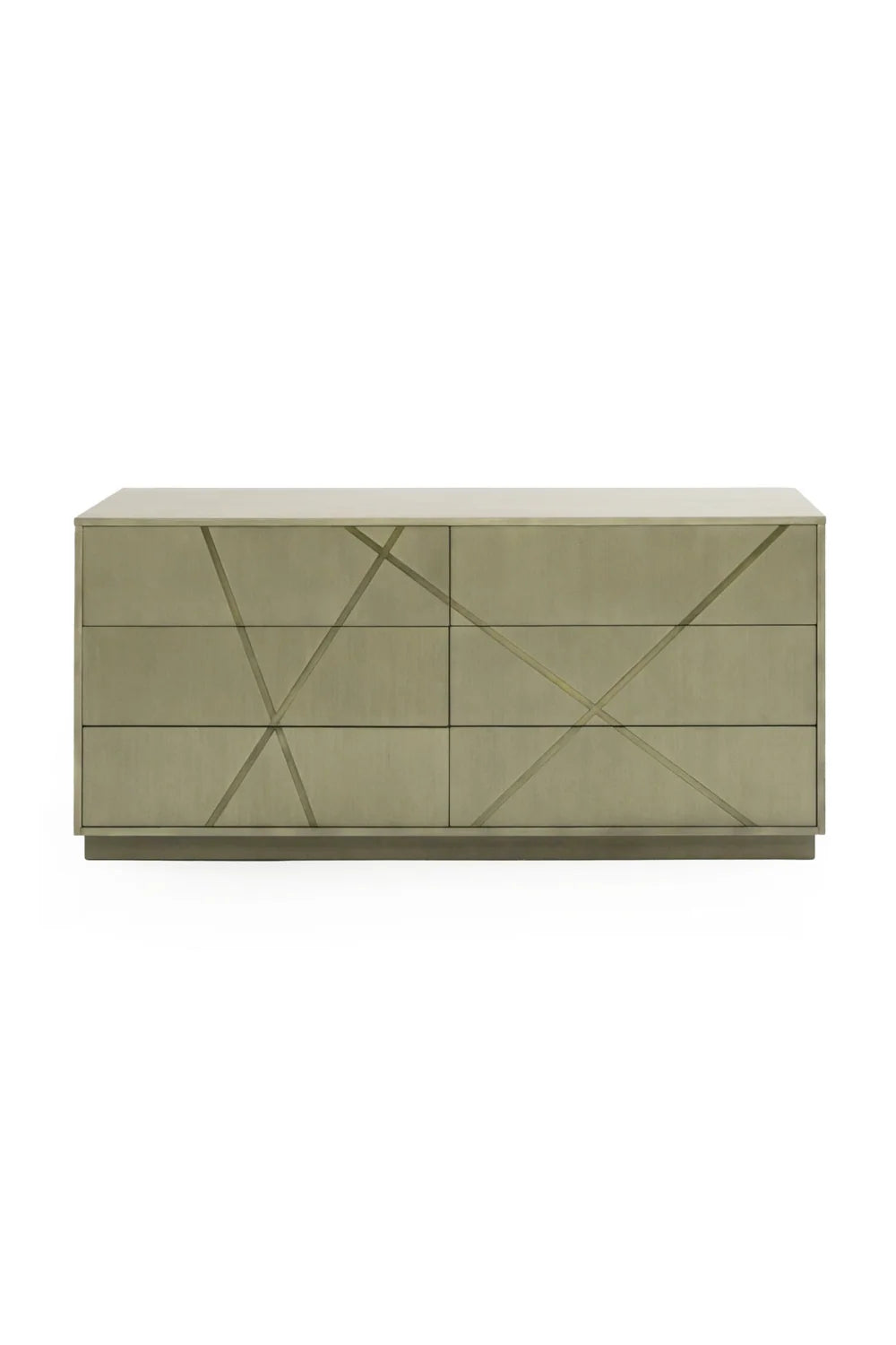 Luxury Modern Birch Veneer 6-Drawer Dresser European Style for Villa