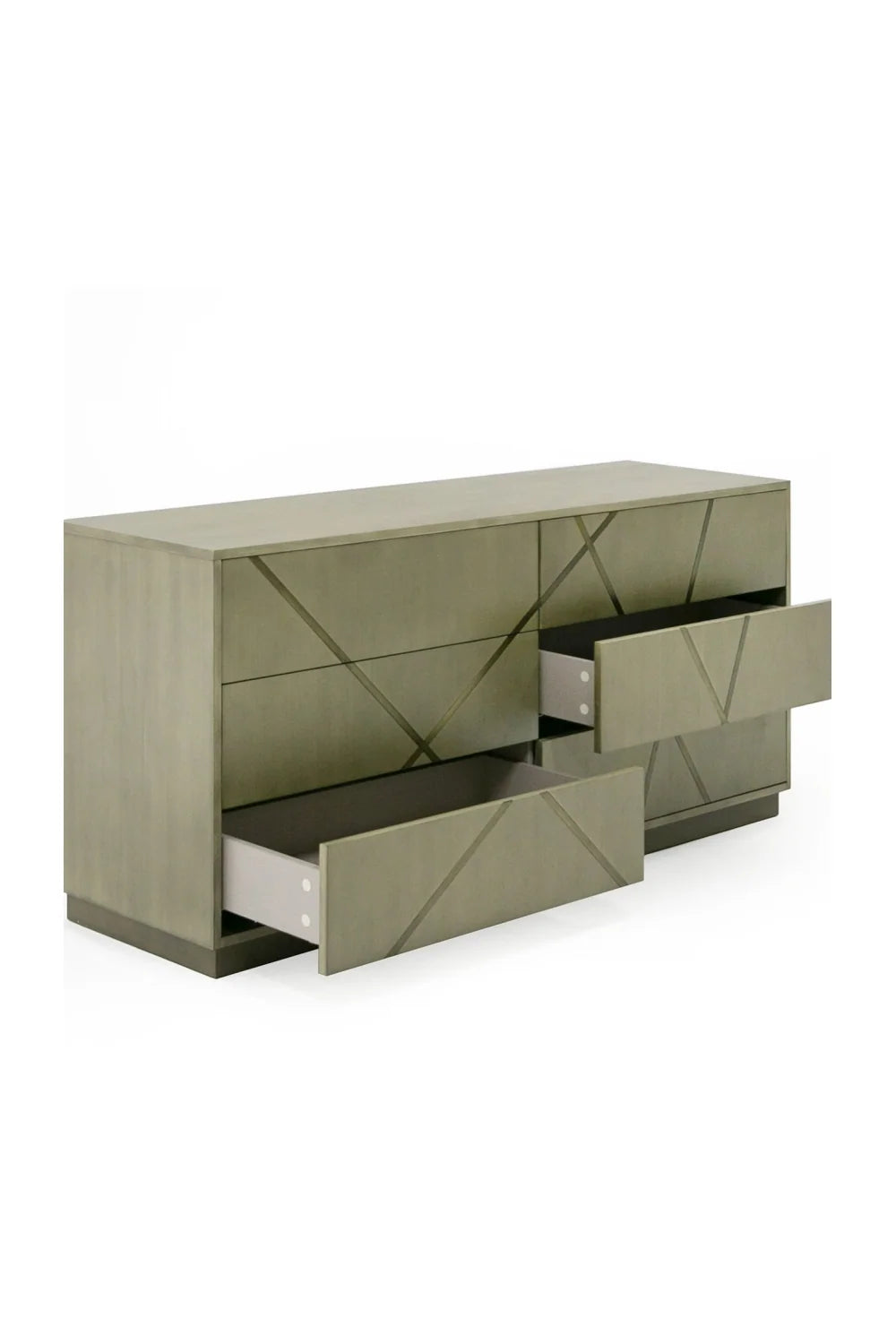 Luxury Modern Birch Veneer 6-Drawer Dresser European Style for Villa