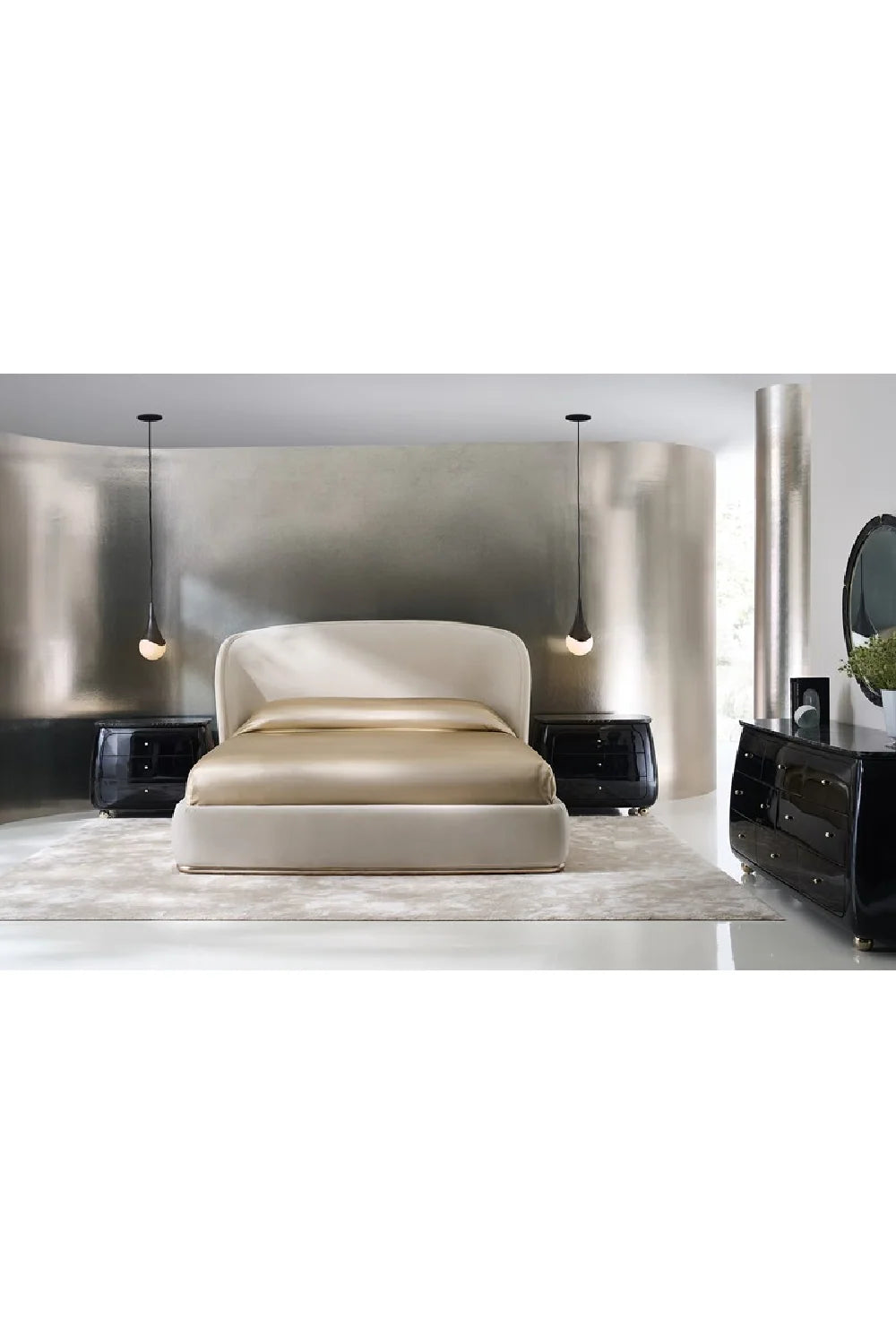Luxury Modern Black 8-Drawer Dresser European Style for Villa