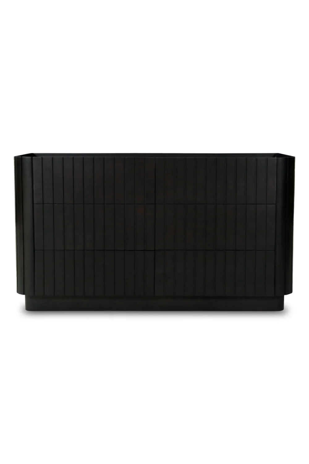 Luxury Modern Black Acacia 6-Drawer Dresser European Style for Villa