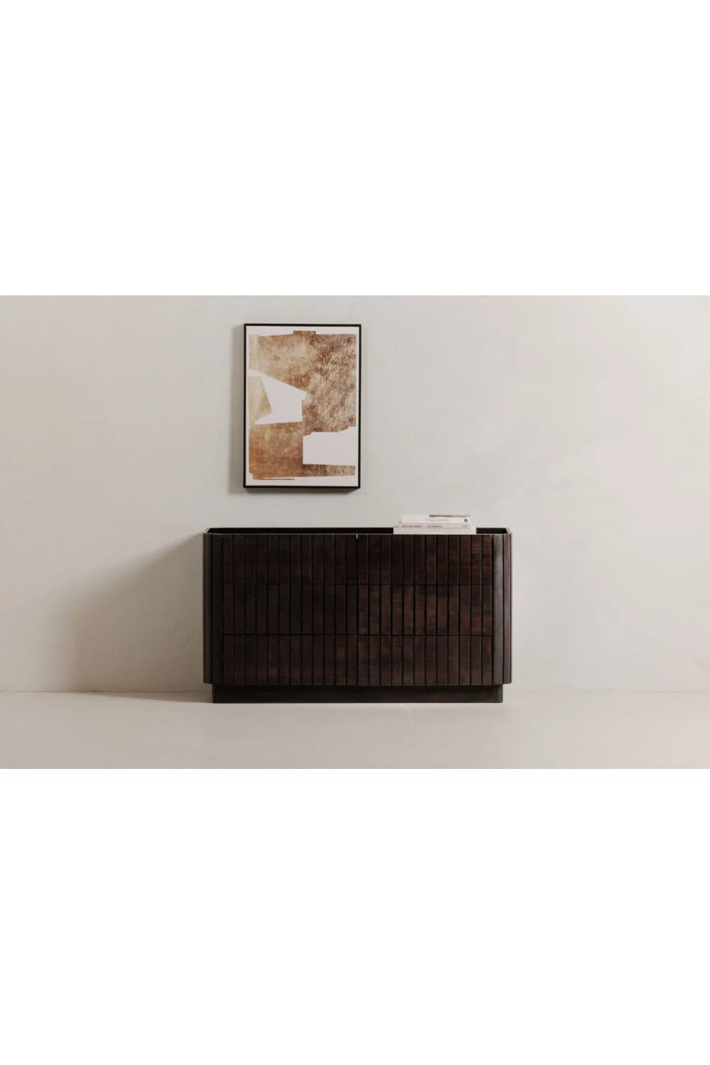 Luxury Modern Black Acacia 6-Drawer Dresser European Style for Villa