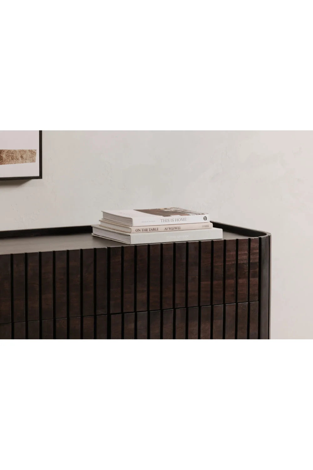Luxury Modern Black Acacia 6-Drawer Dresser European Style for Villa