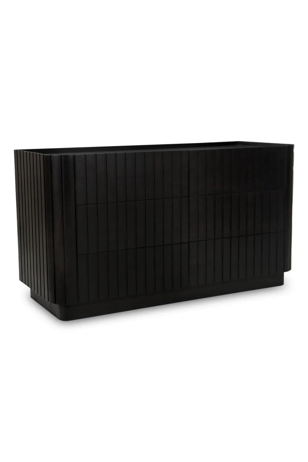 Luxury Modern Black Acacia 6-Drawer Dresser European Style for Villa