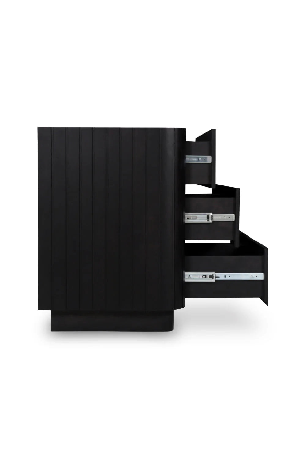 Luxury Modern Black Acacia 6-Drawer Dresser European Style for Villa