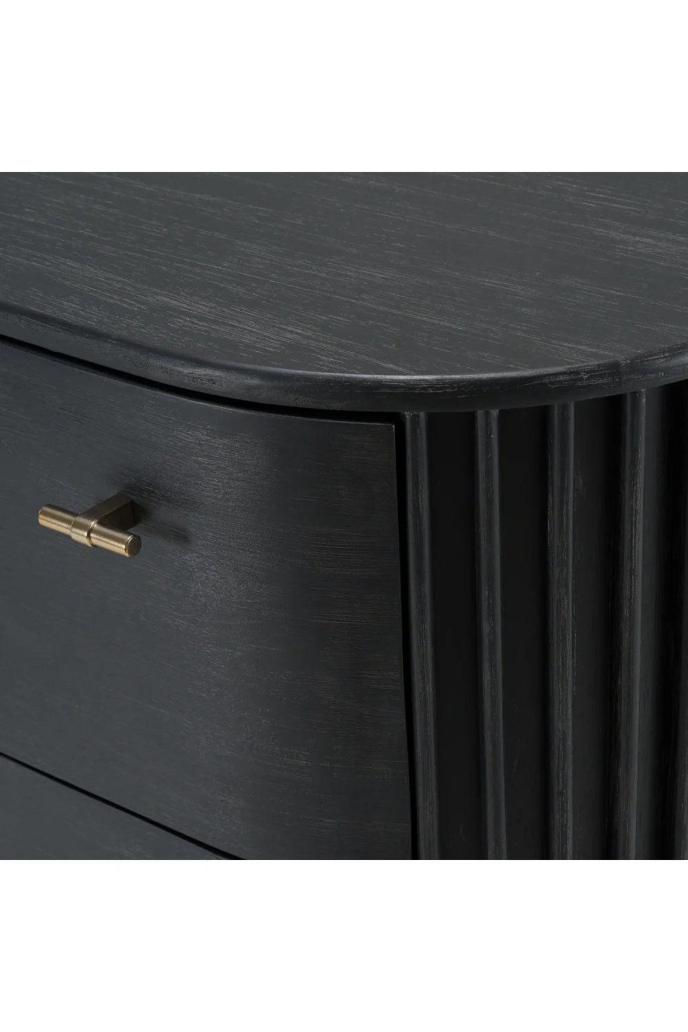 Luxury Modern Black Acacia Chest European Style for Villa
