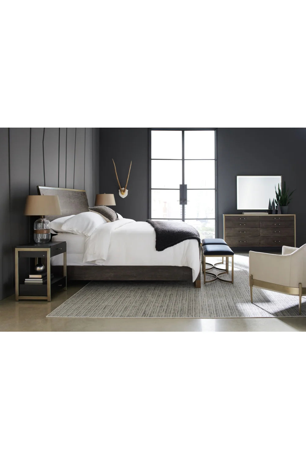 Luxury Modern Black Ash Dresser European Style for Villa