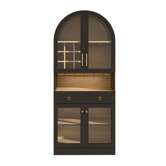 Luxury Modern Black Bar Cabinet European Style for Villa