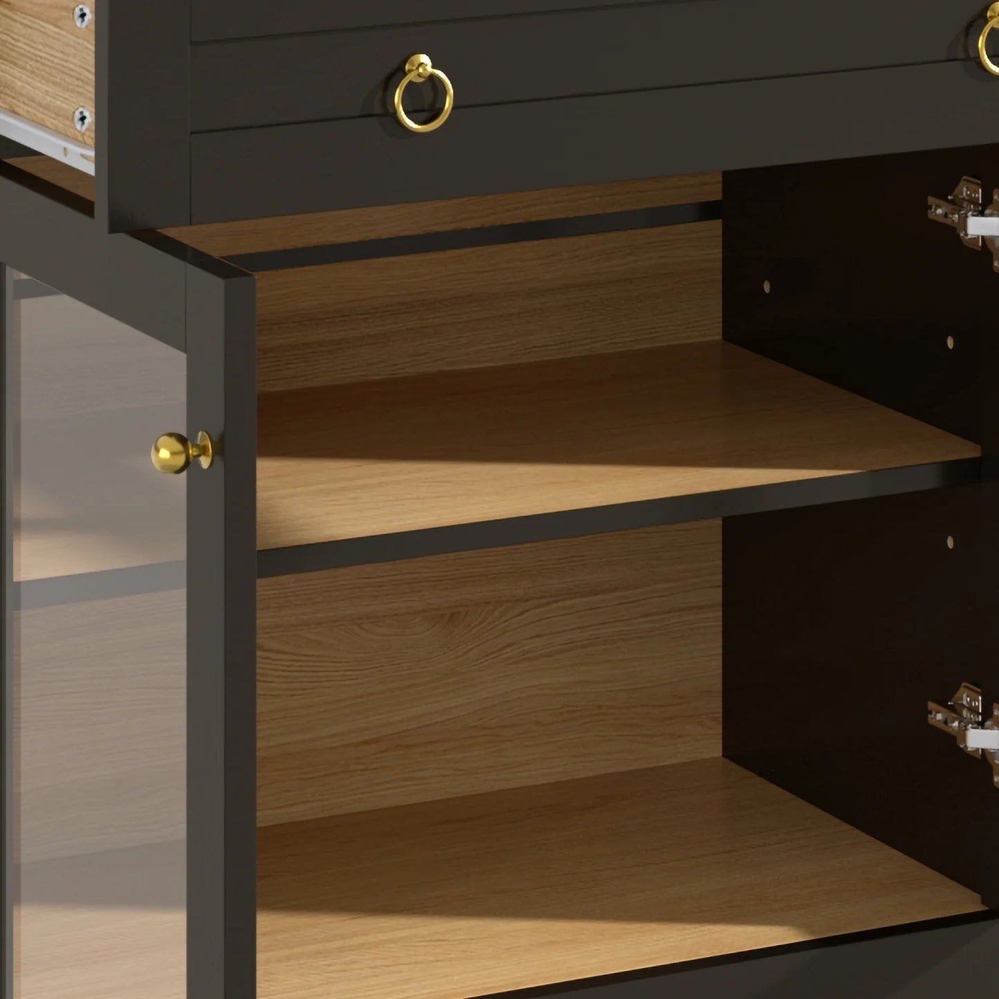 Luxury Modern Black Bar Cabinet European Style for Villa