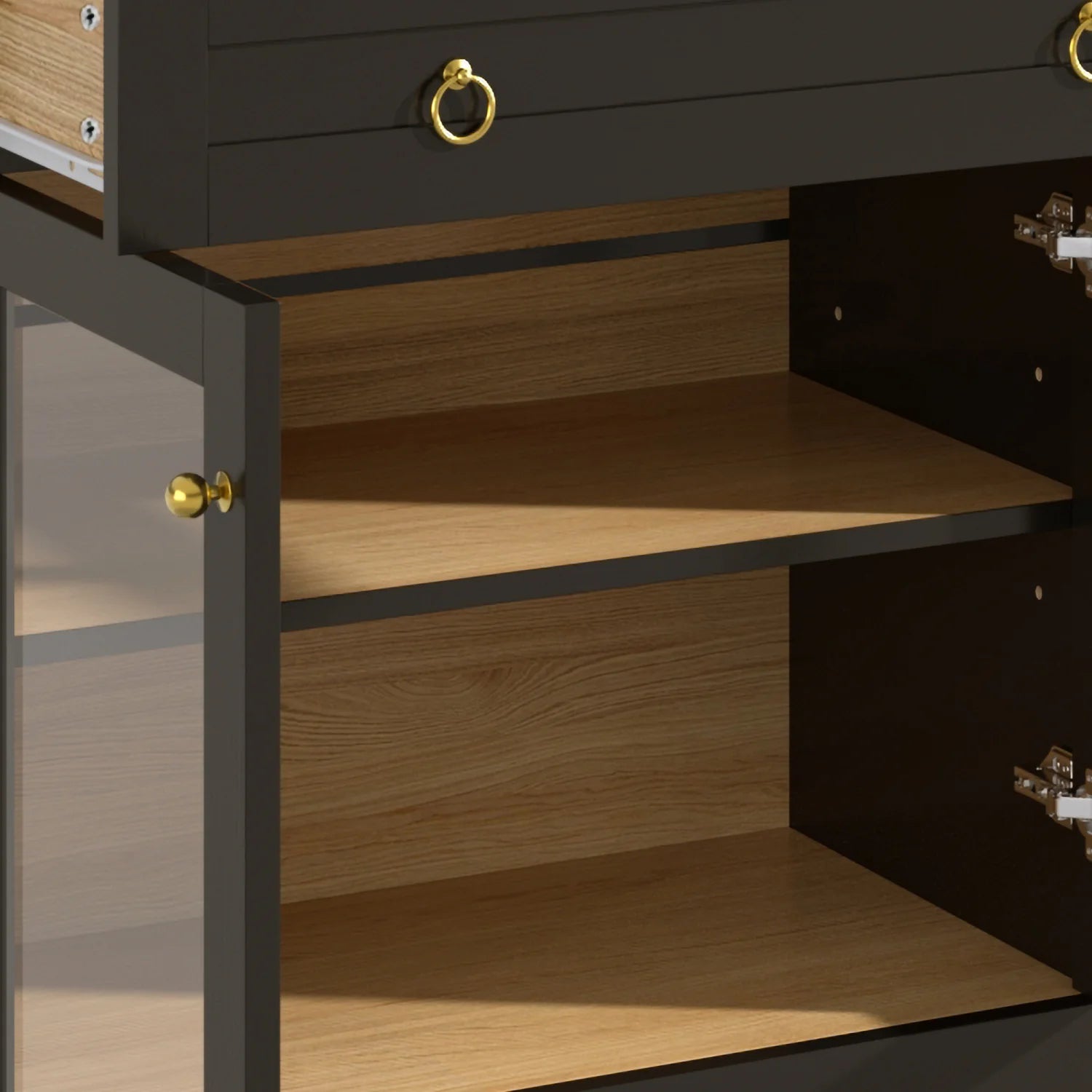 Luxury Modern Black Bar Cabinet European Style for Villa