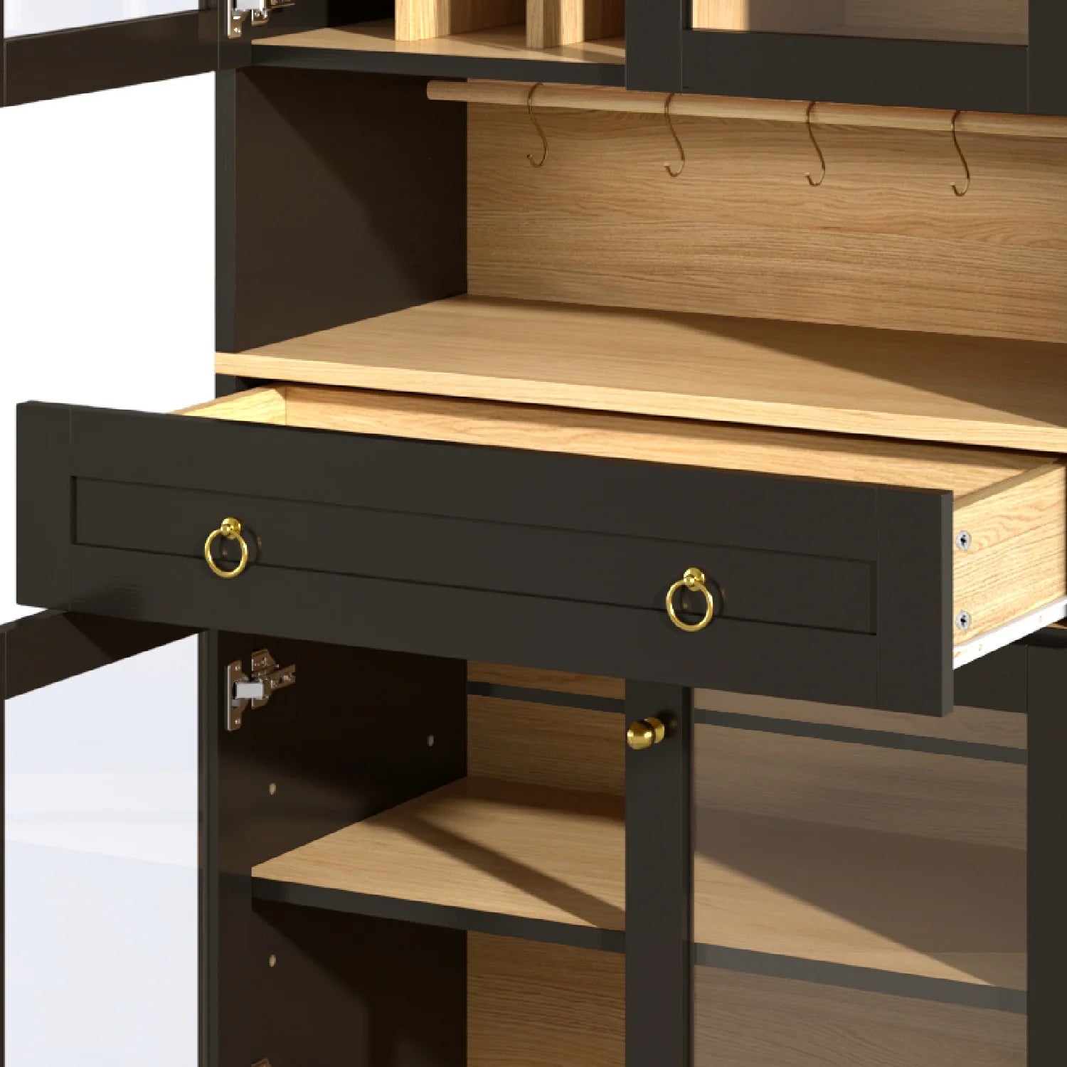Luxury Modern Black Bar Cabinet European Style for Villa