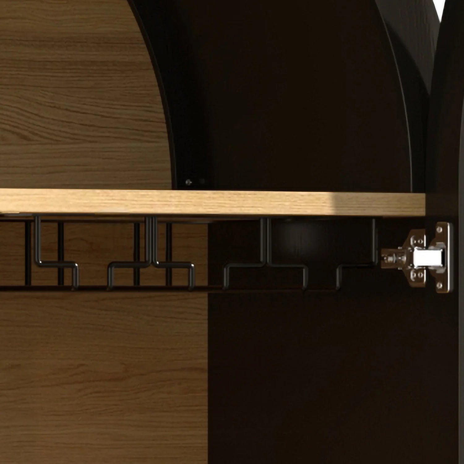 Luxury Modern Black Bar Cabinet European Style for Villa