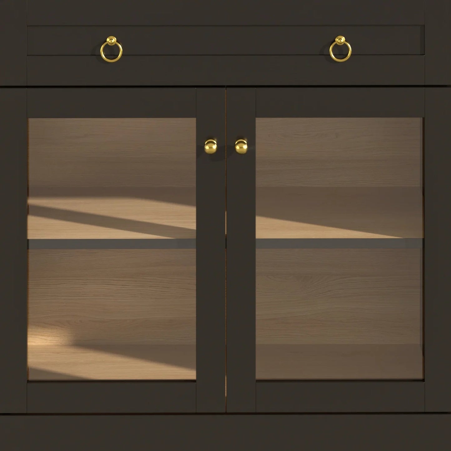 Luxury Modern Black Bar Cabinet European Style for Villa
