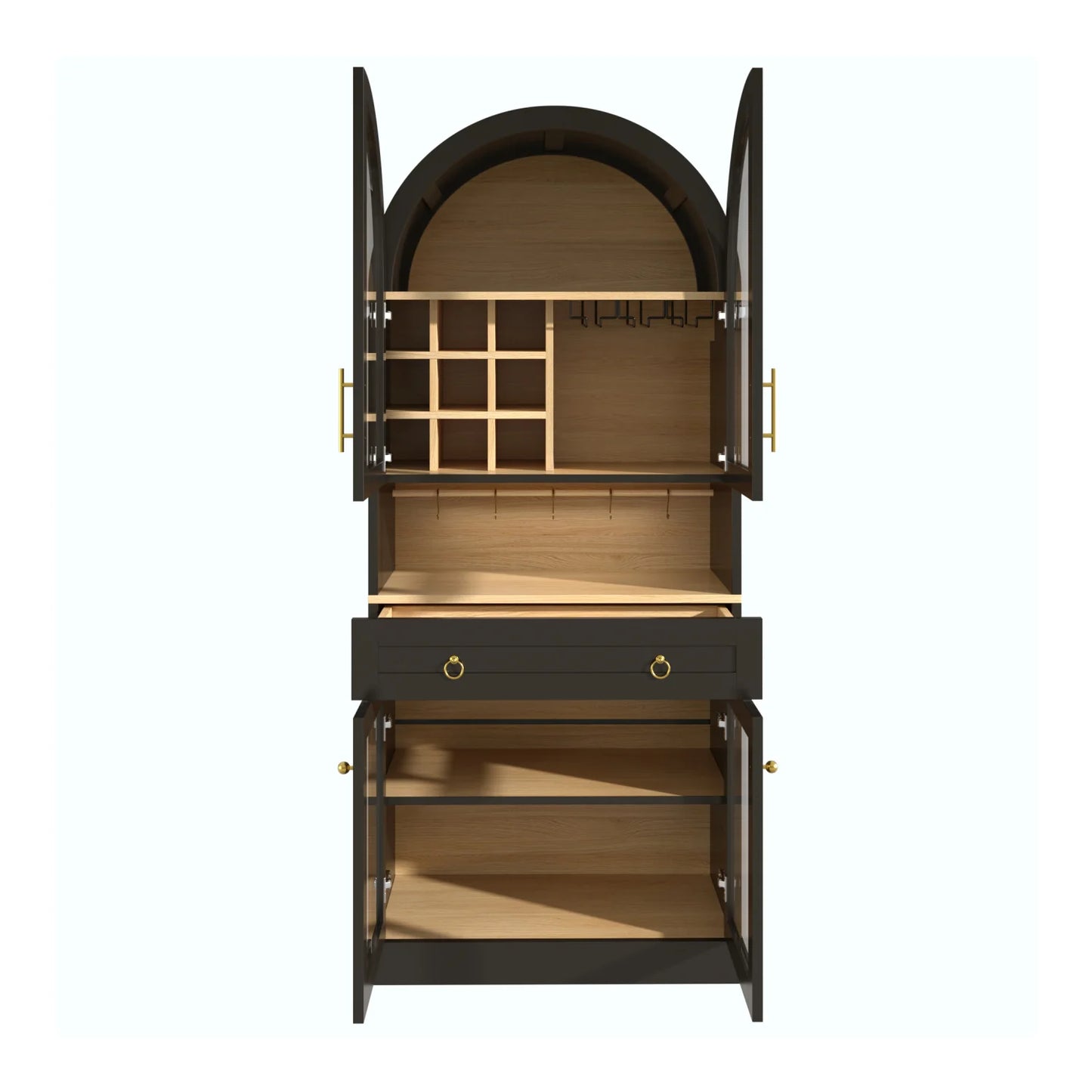 Luxury Modern Black Bar Cabinet European Style for Villa