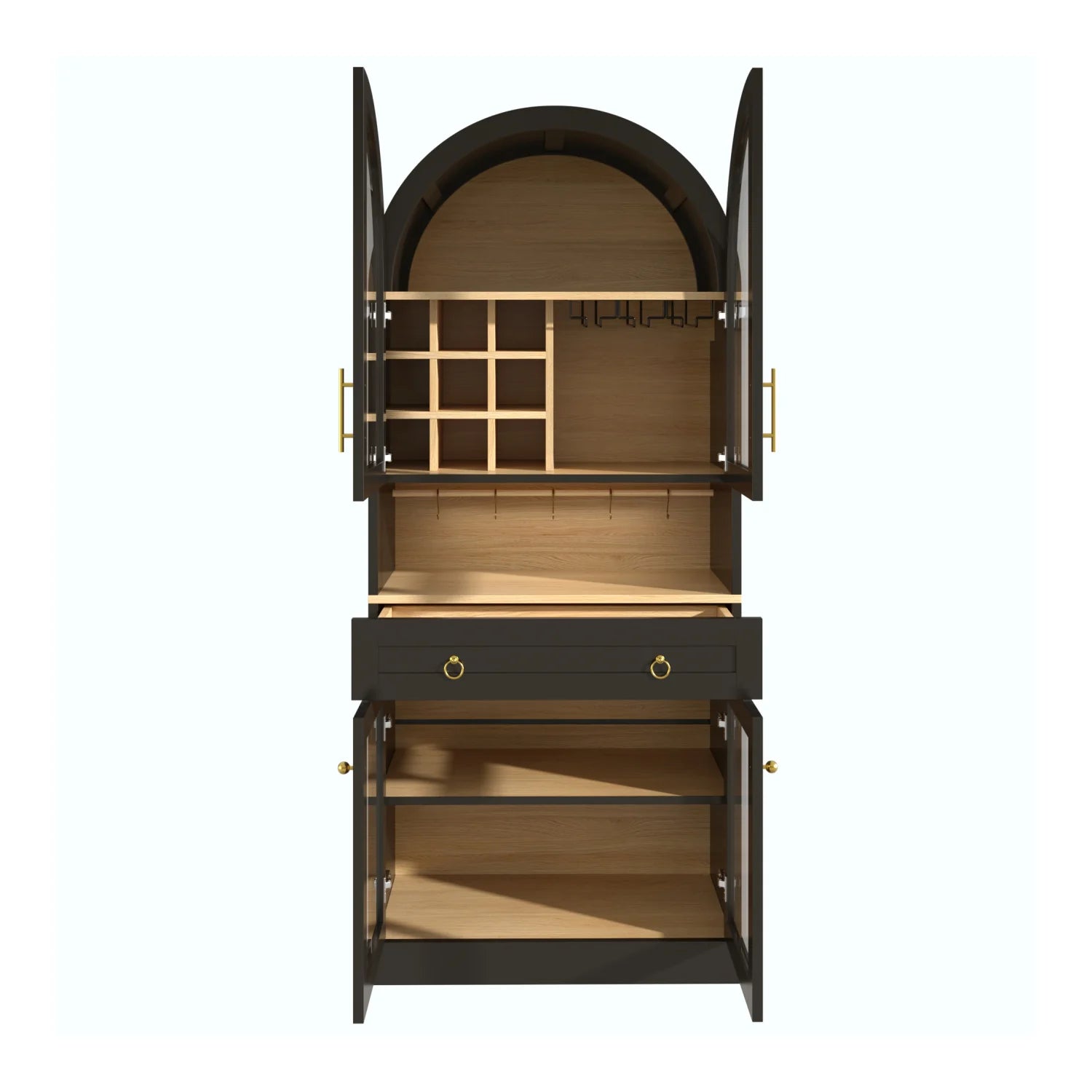 Luxury Modern Black Bar Cabinet European Style for Villa