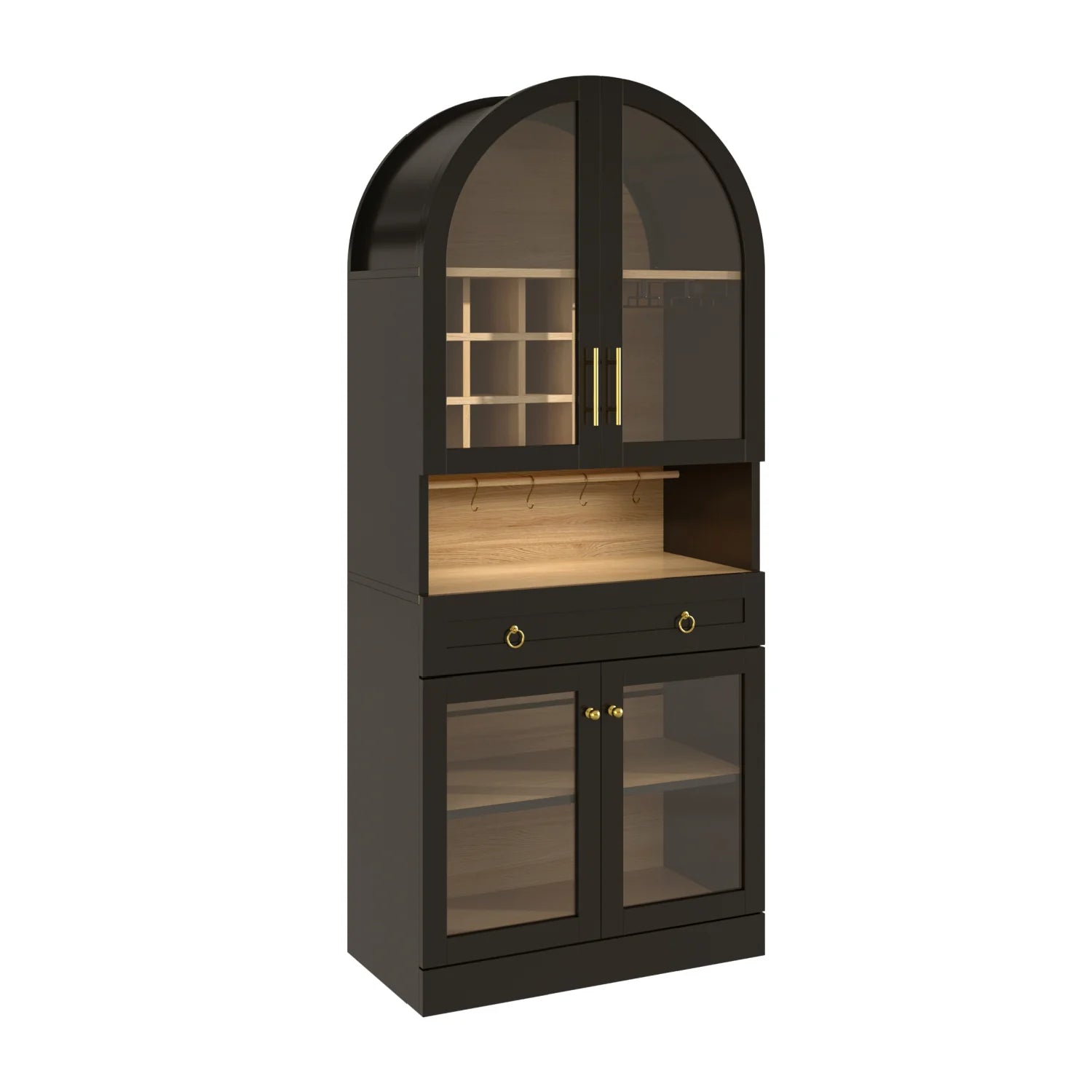 Luxury Modern Black Bar Cabinet European Style for Villa