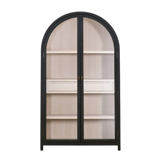Luxury Modern Black Birch Display Cabinet European Style for Villa