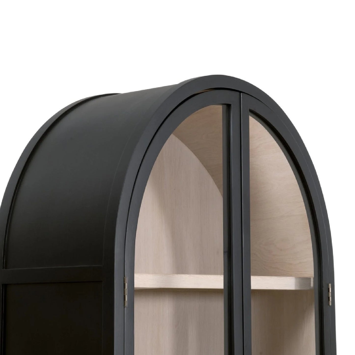 Luxury Modern Black Birch Display Cabinet European Style for Villa