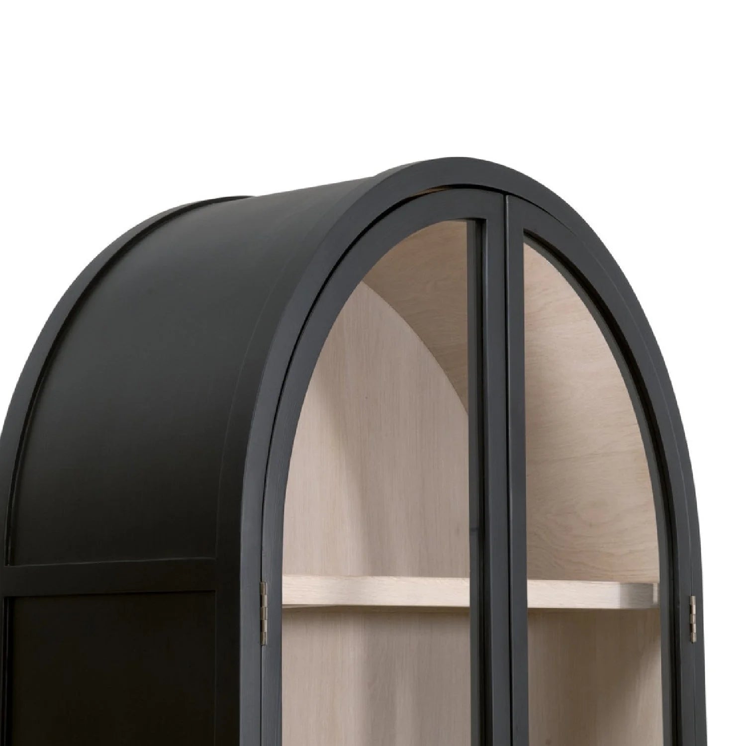 Luxury Modern Black Birch Display Cabinet European Style for Villa