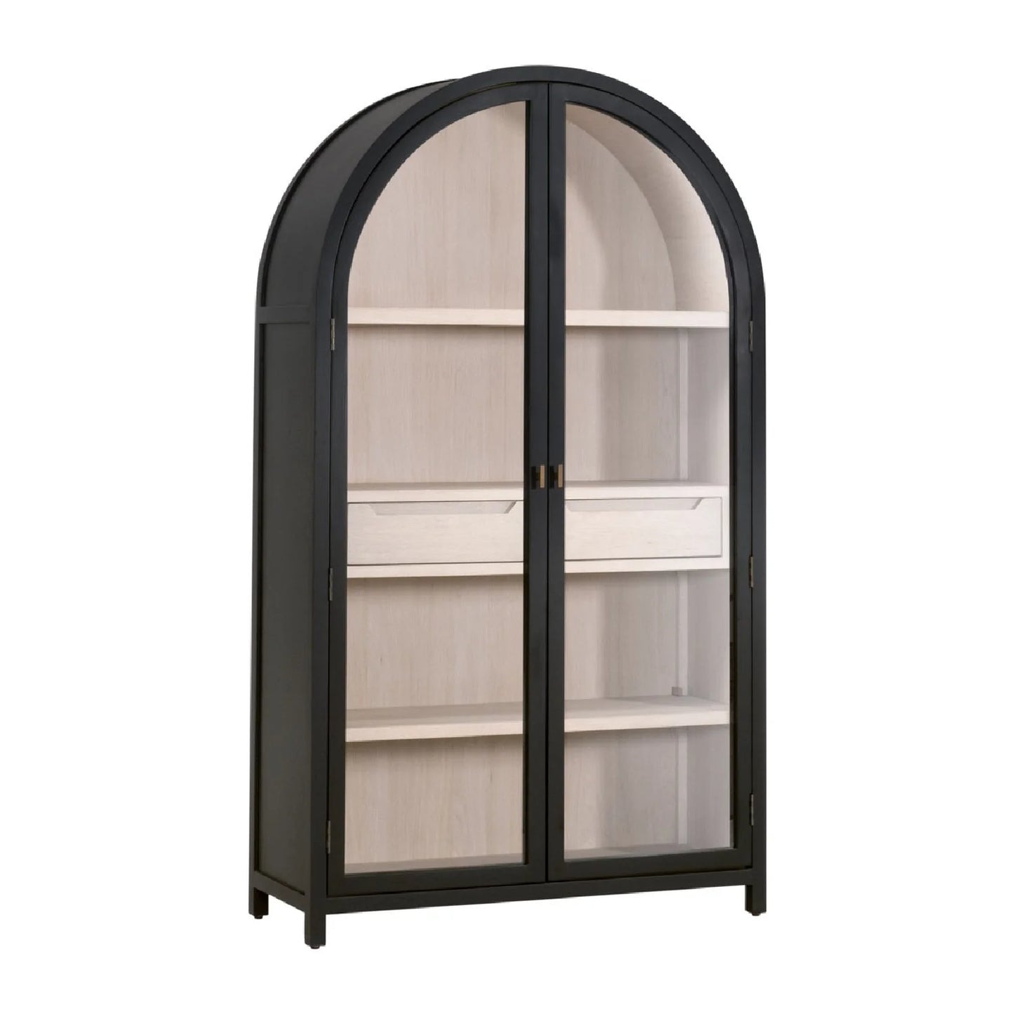 Luxury Modern Black Birch Display Cabinet European Style for Villa