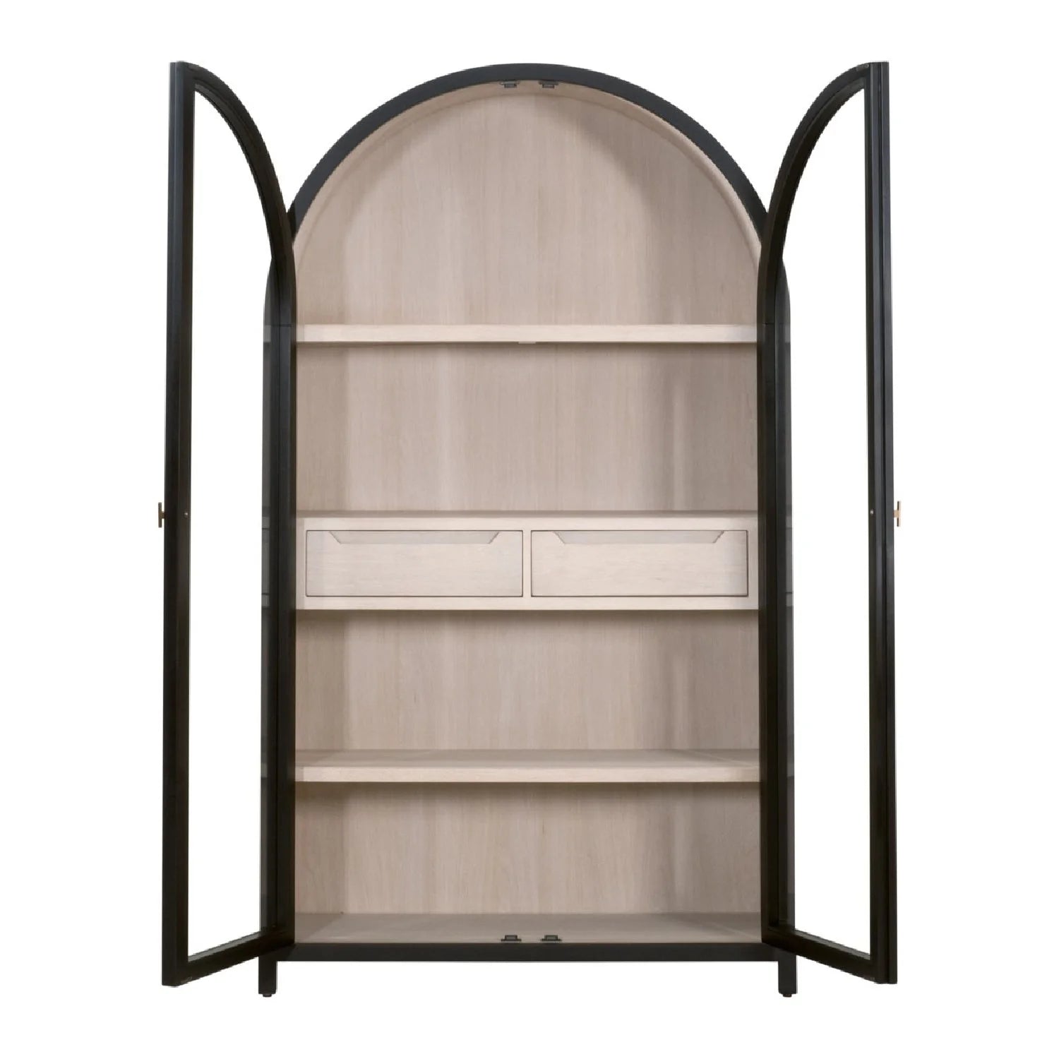 Luxury Modern Black Birch Display Cabinet European Style for Villa