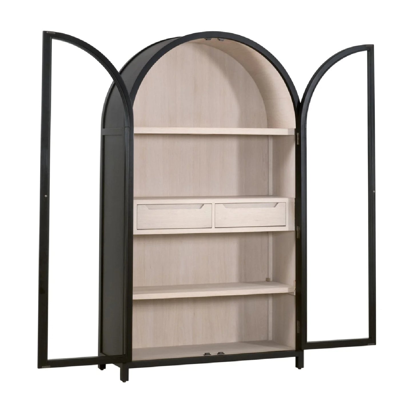 Luxury Modern Black Birch Display Cabinet European Style for Villa