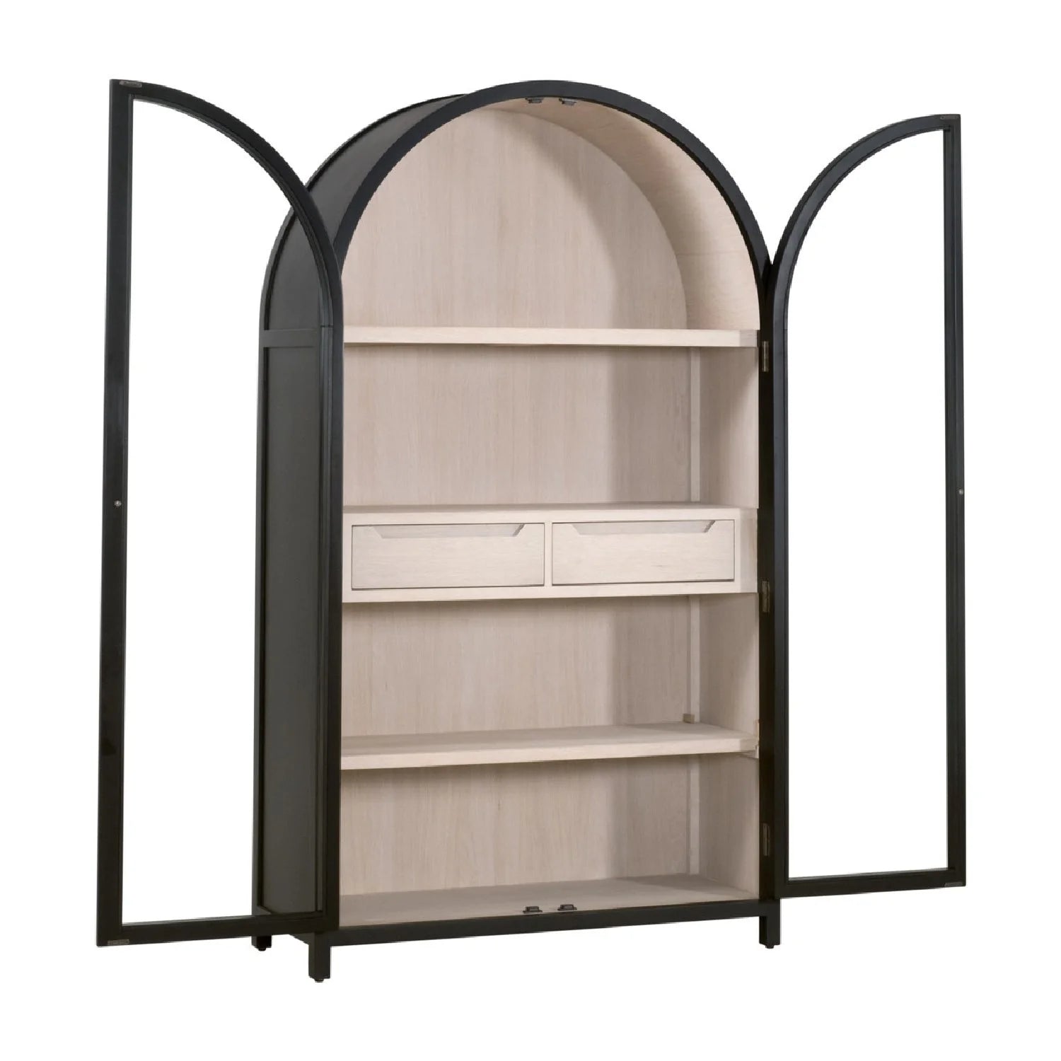 Luxury Modern Black Birch Display Cabinet European Style for Villa