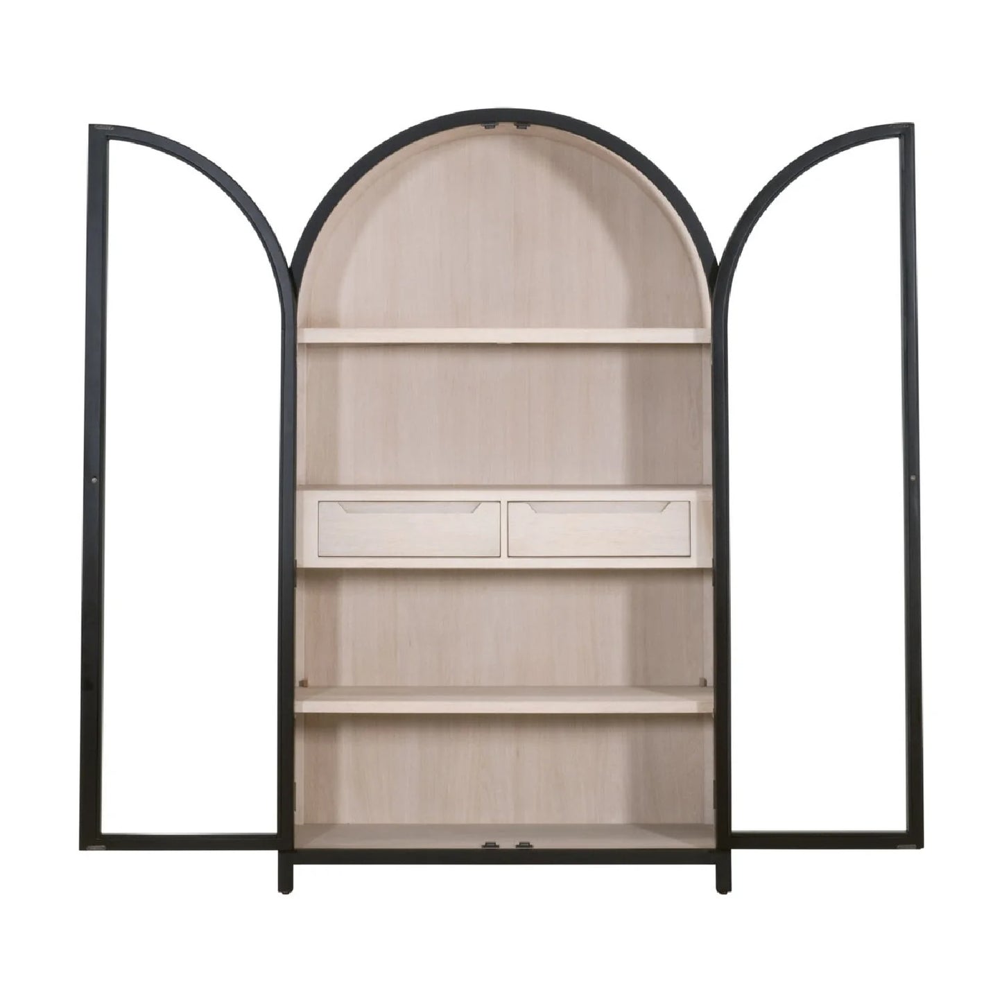 Luxury Modern Black Birch Display Cabinet European Style for Villa
