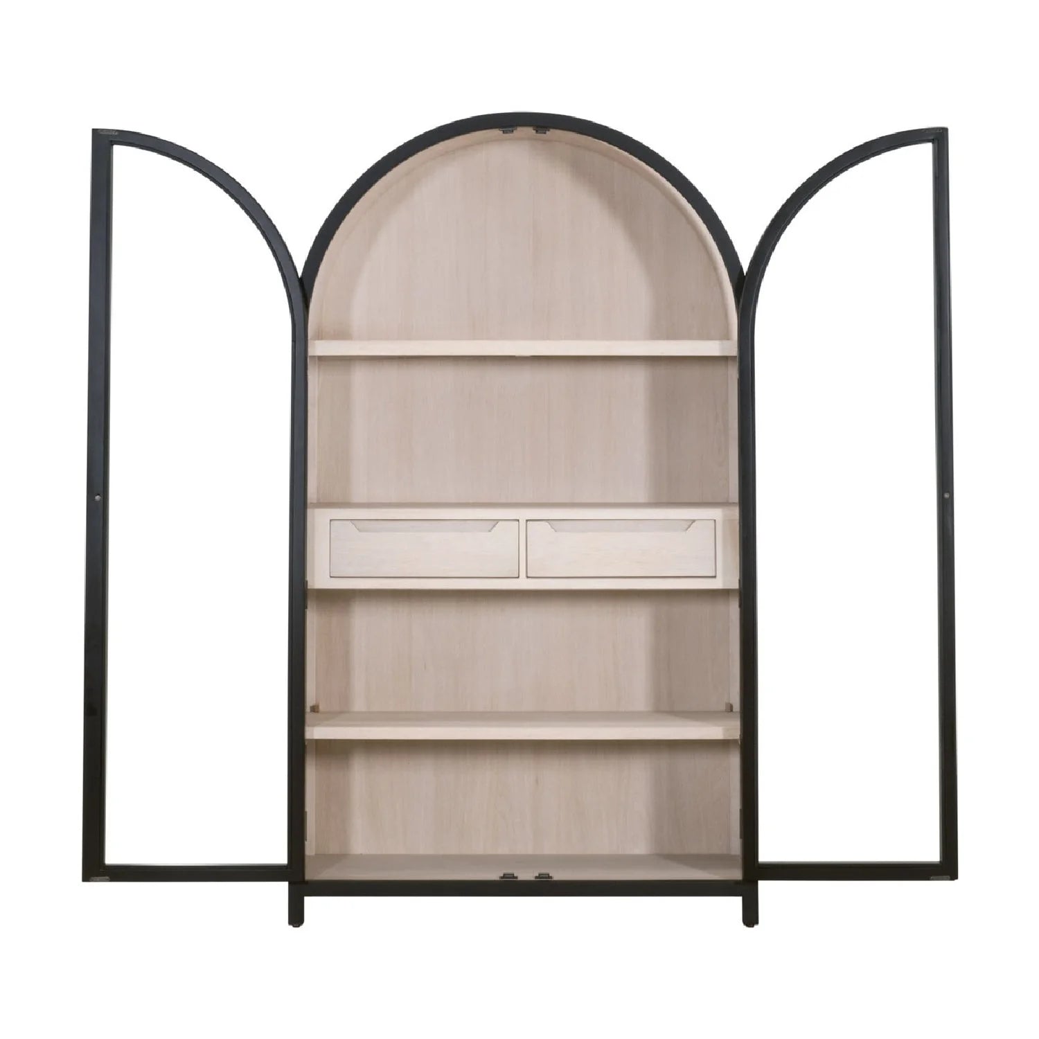 Luxury Modern Black Birch Display Cabinet European Style for Villa