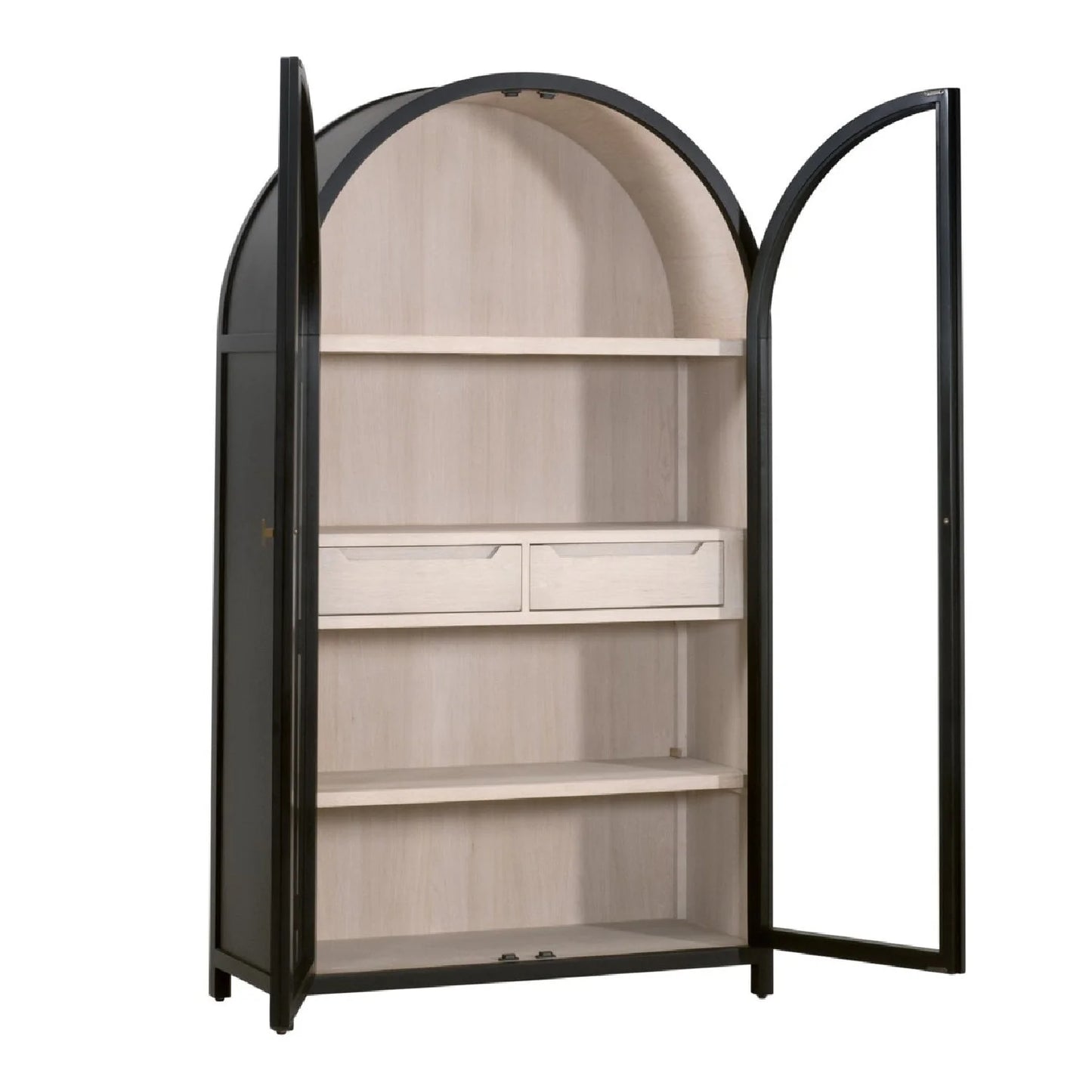 Luxury Modern Black Birch Display Cabinet European Style for Villa