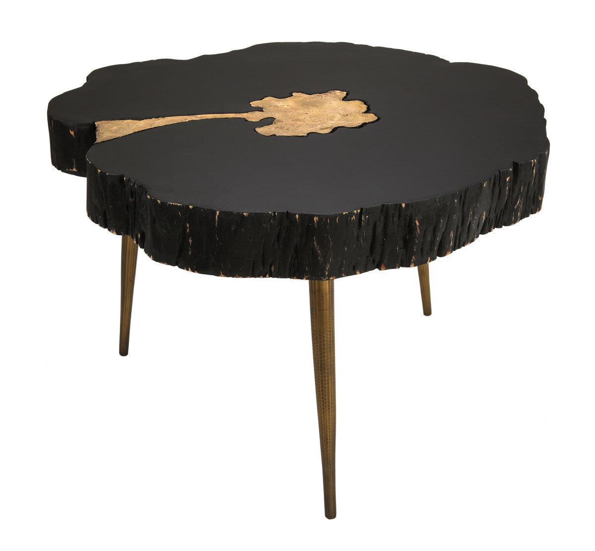 Luxury Modern Black Brass Coffee Table European Style for Villa