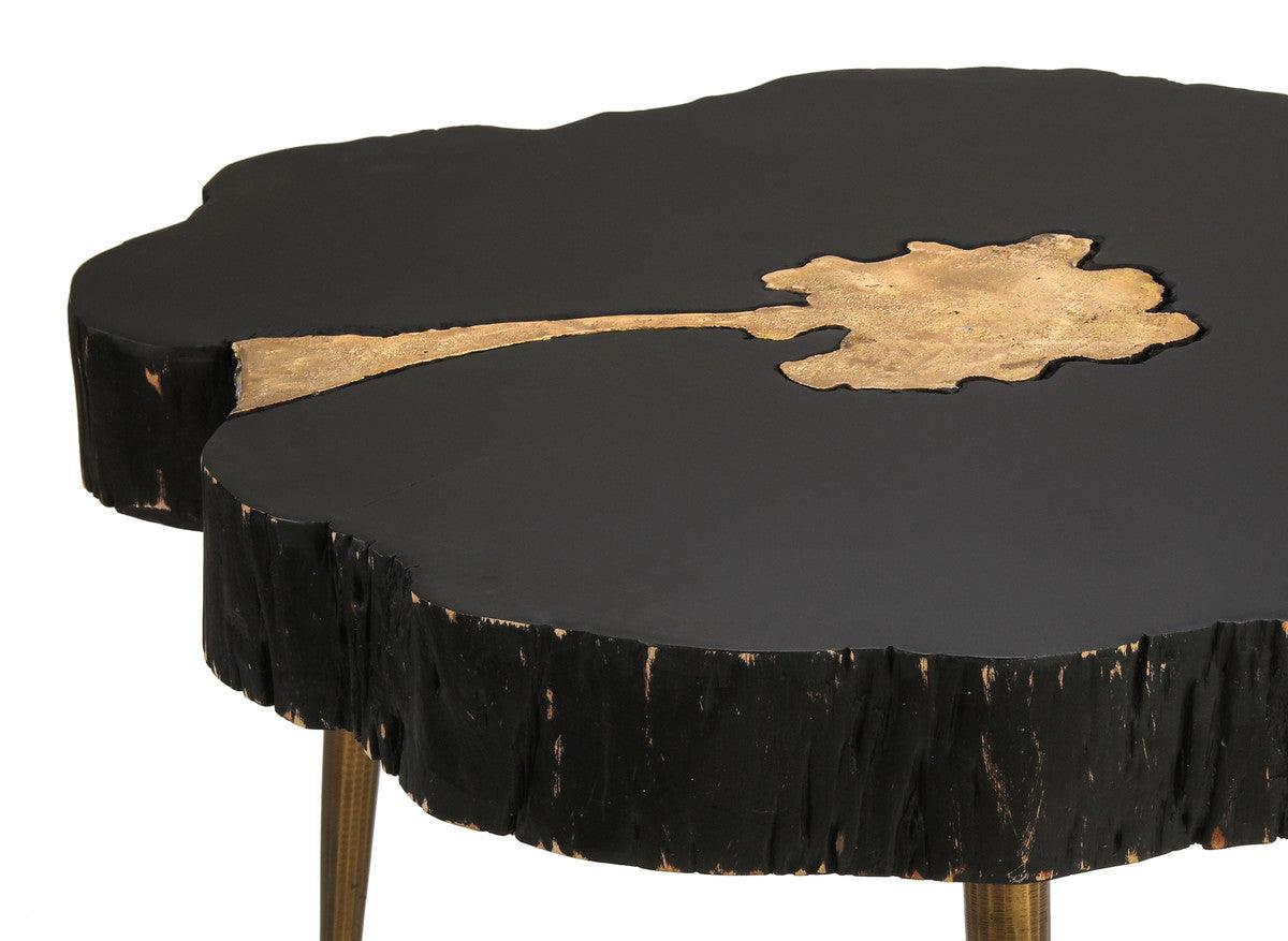 Luxury Modern Black Brass Coffee Table European Style for Villa