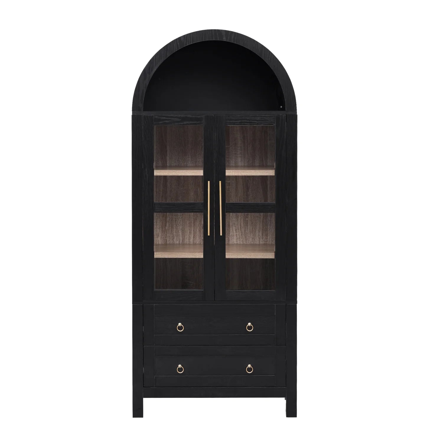 Luxury Modern Black Glass Cabinet European Style for Villa